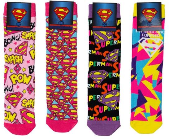 Γυναικείες fashion κάλτσες SUPERMAN Βαμβακερές Warner Bros 46063 Πολύχρωμο
