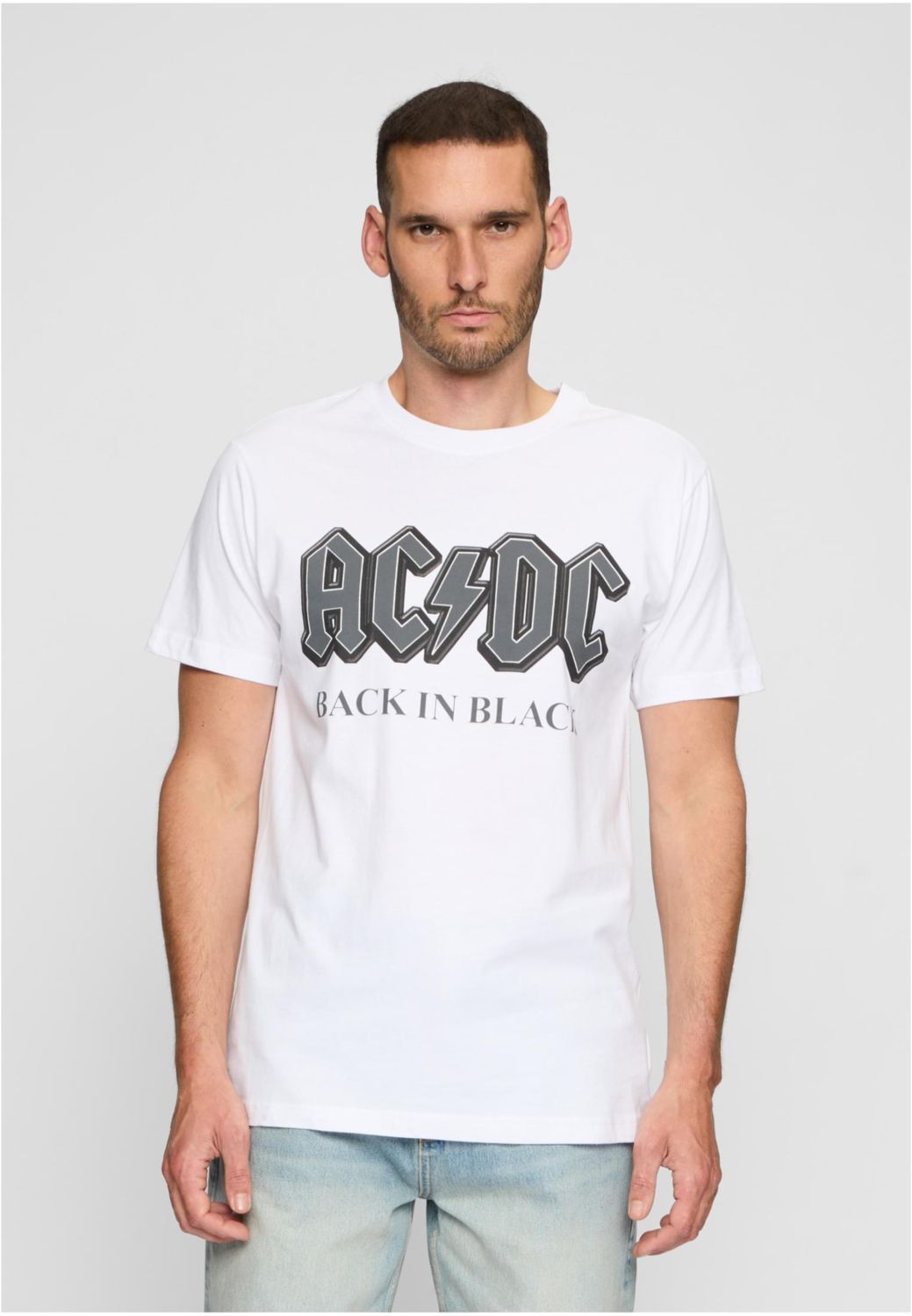 ACDC Back In Black Tee Merchcode MC480-00220 white