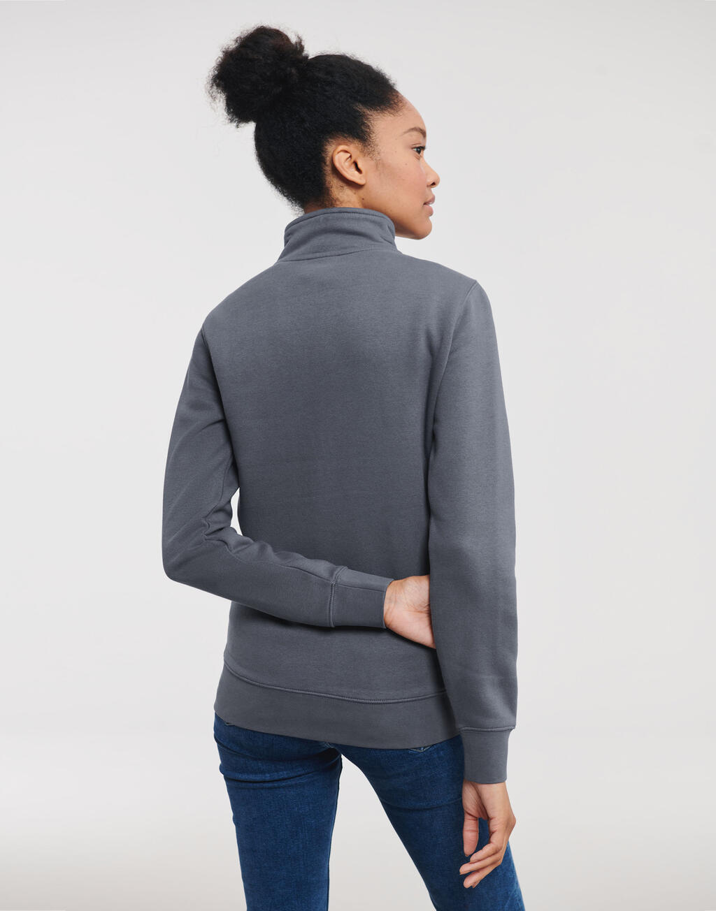 Γυναικείο Φούτερ με Φερμουάρ 0R267F0 Russell Authentic Zip Convoy Grey γυναικεία Simple Wear