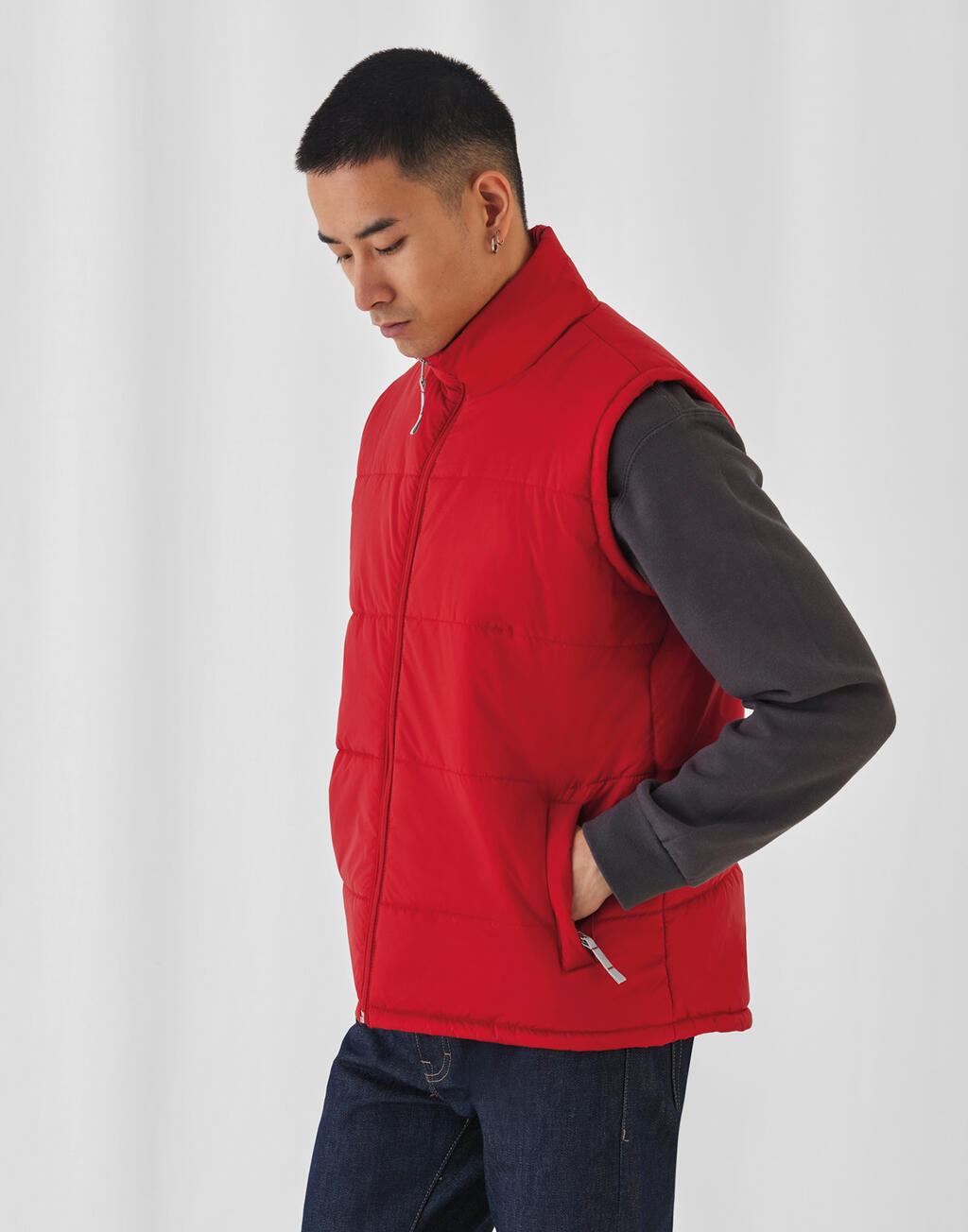Αμάνικο Μπουφάν Jm930 B C Red ανδρικά Simple Wear