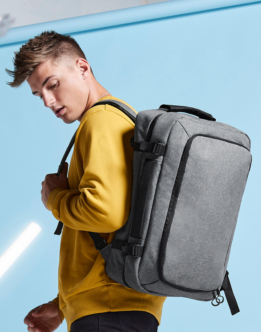 Τσάντα Πλάτης Bg480 Bag Base Grey Marl Είδη Ταξιδιου Τσάντες Simple Wear