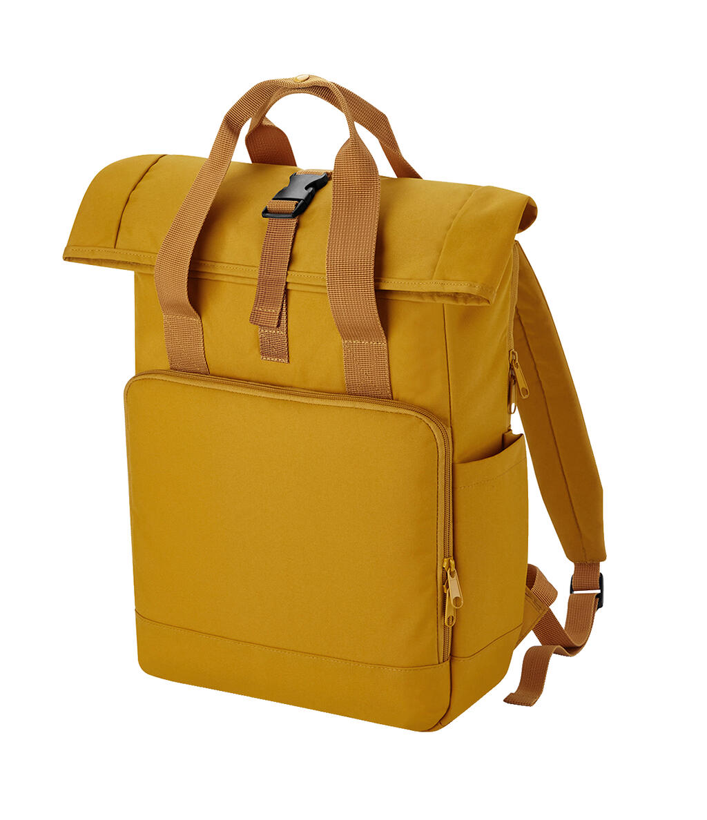 Τσάντα Πλάτης Roll-Top Laptop BG118L Bag Base Ανακυκλωμένη Mustard