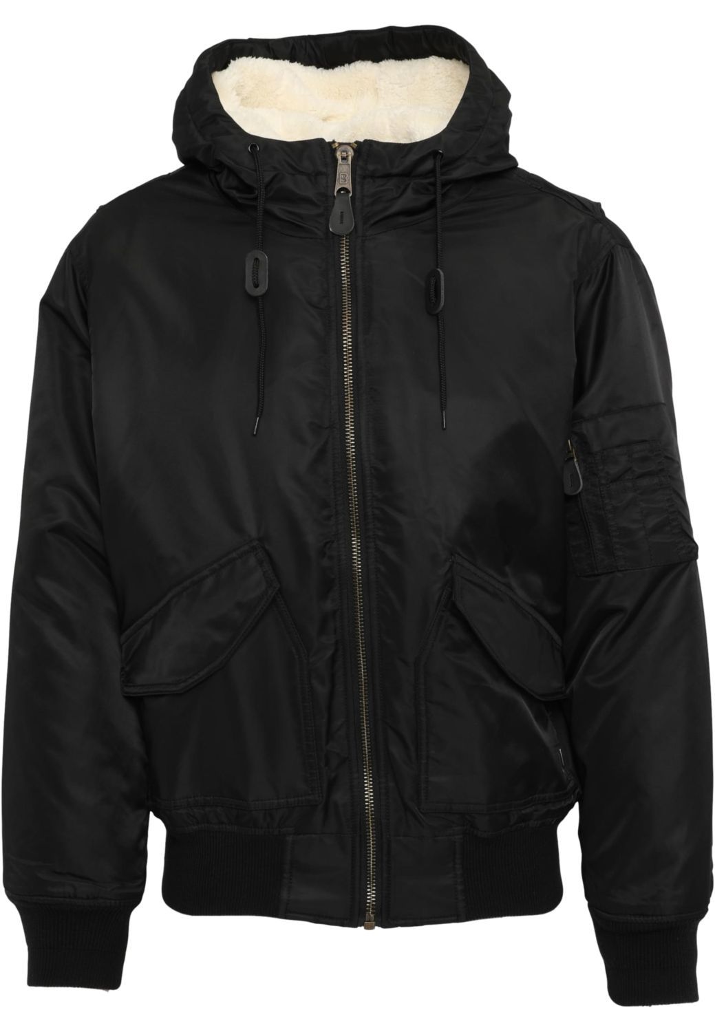 Μπουφάν Flight Cwu με Κουκούλα Brandit Bd3188-00007 Black ανδρικά Simple Wear