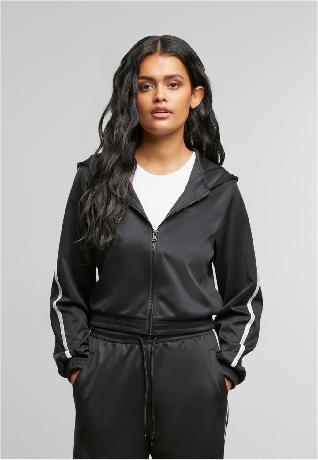 Γυναικείο Cropped Track Jacket TB7135 Urban Classics Black