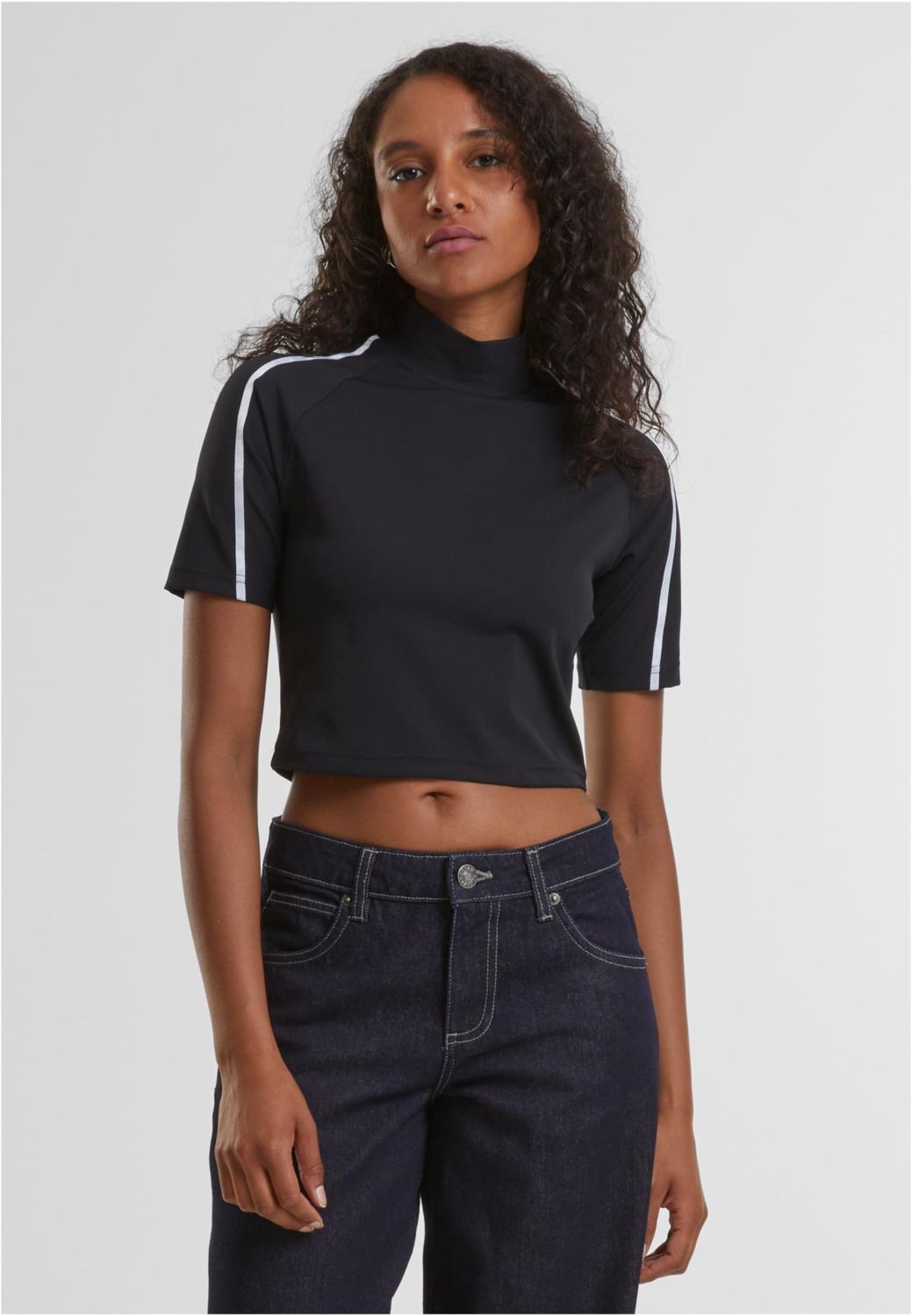 Γυναικείο T-Shirt High Neck Short Tee TB7137 Urban Classics Black