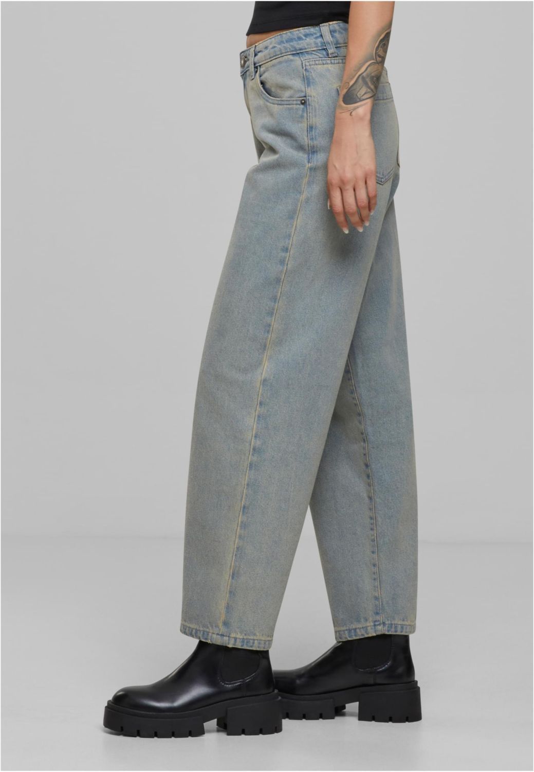Γυναικείο Mid Waist 90's Jeans TB7127 Urban Classics new light blue dirty washed