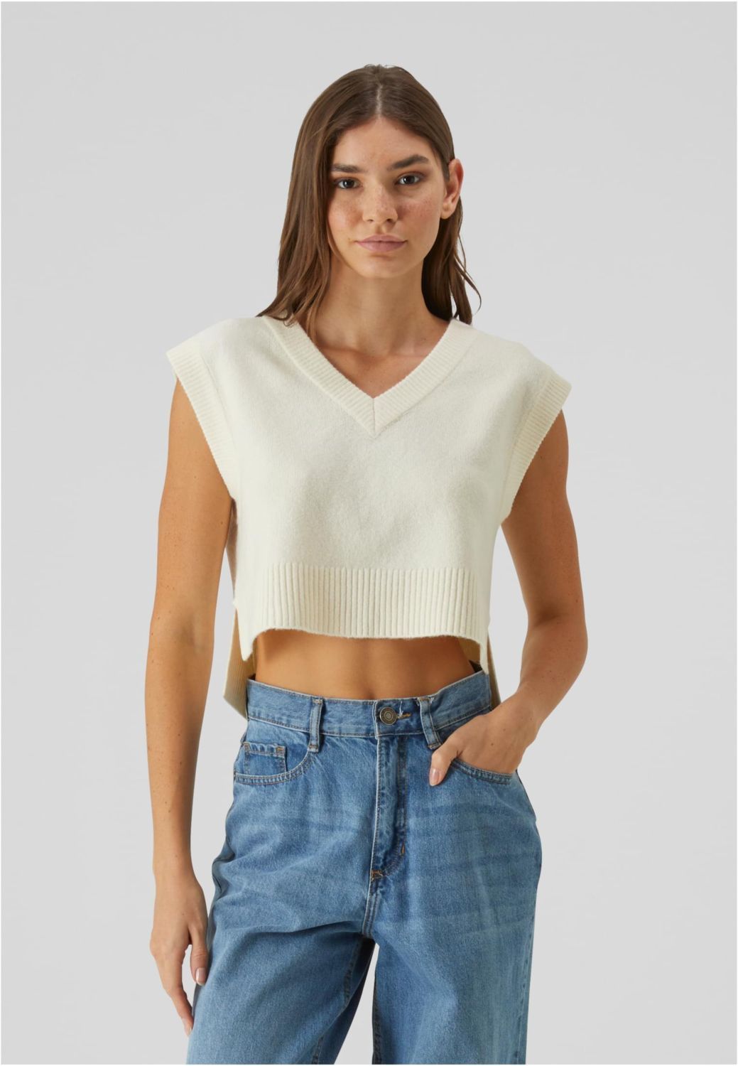 Γυναικείο Πλεκτό Γιλέκο Soft Knit TB7460 Urban Classics Whitesand