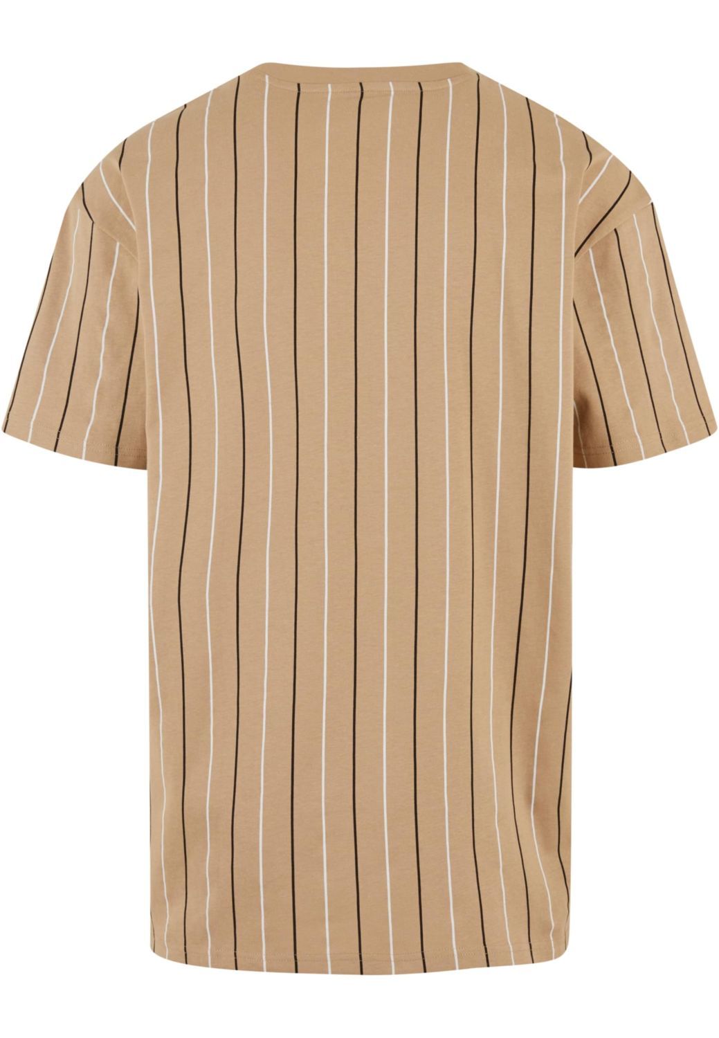 Printed Pinstripe Tee Urban Classics Tb7311-19932 Unionbeige White Black ανδρικά Basic T-Shirts Simple Wear Μπλουζάκια κοντομάνικα