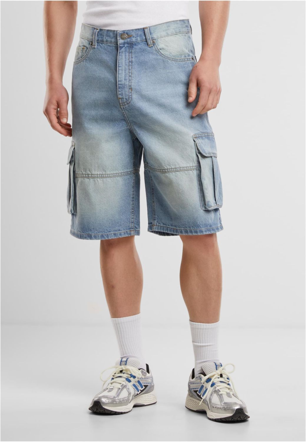 Βερμούδα Denim Cargo TB7367 Urban Classics new light blue dirty washed