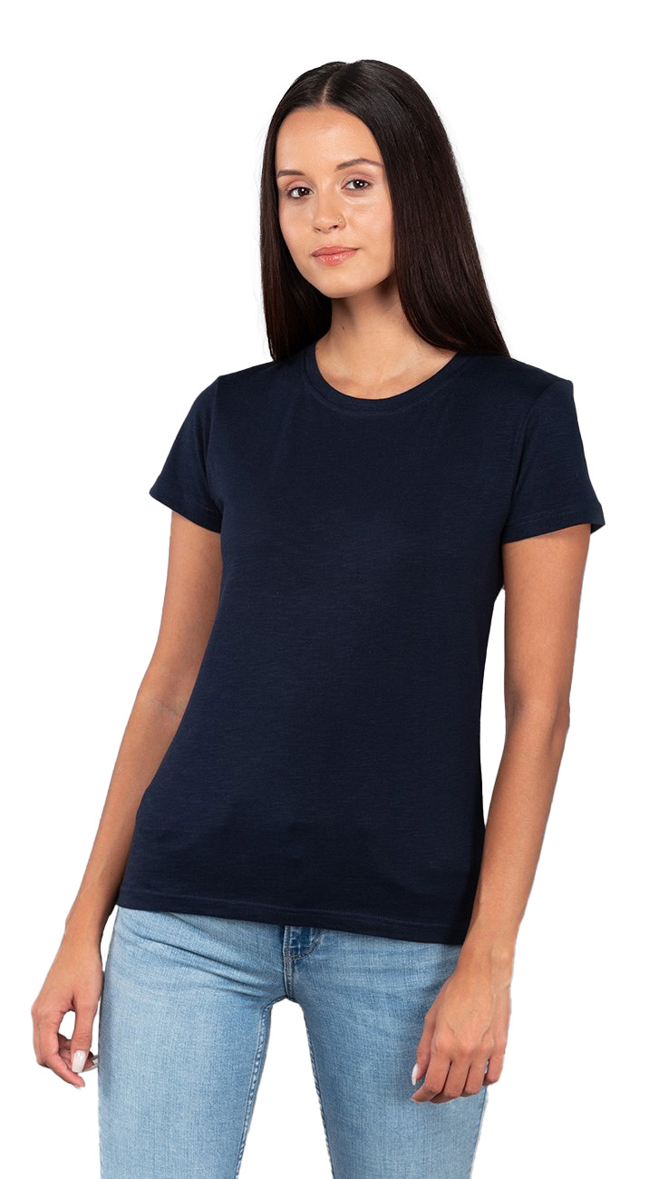 Γυναικεία Κοντομάνικη Φλάμα Μπλούζα 00580 About Basics Crystal Navy