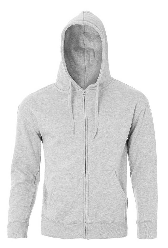 Unisex Ζακέτα Φούτερ με Κουκούλα 00150Β About Basics Dust Grey Melange