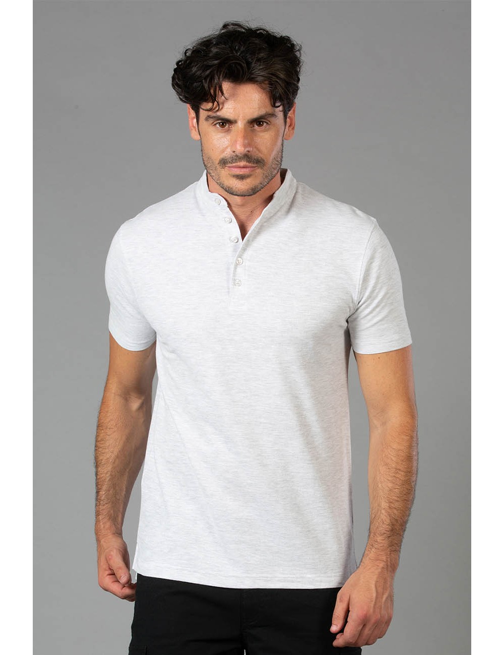Ανδρική Μπλούζα Polo Kuwait Jrc Ash Melange ανδρικά Μπλούζες Simple Wear