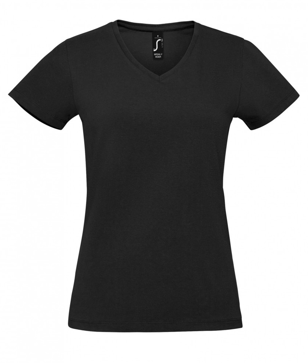Γυναικείο T-shirt με Λαιμόκοψη V 02941 Sol's Imperial V Women Black