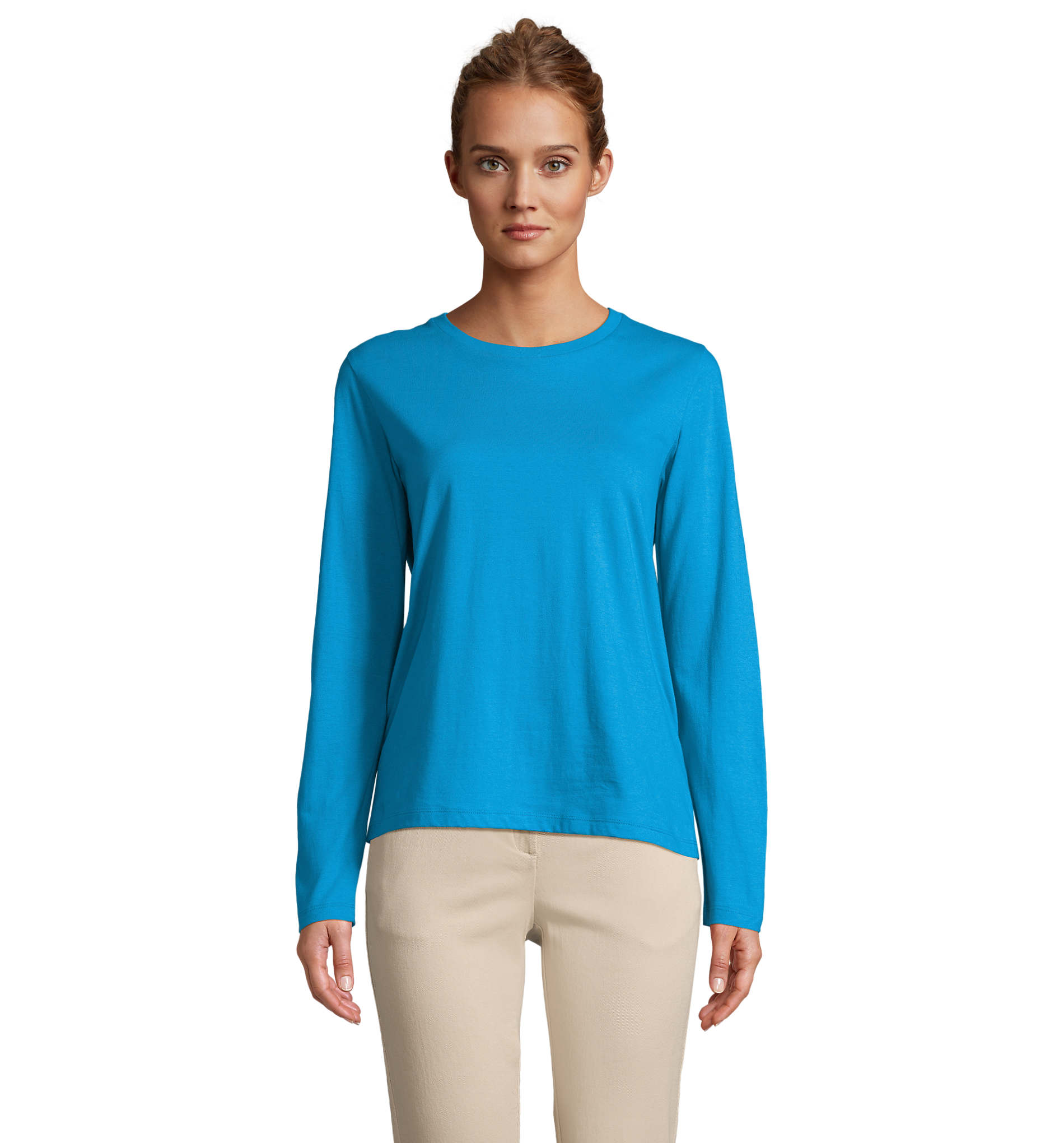 Γυναικείο Μακρυμάνικο T-shirt 04443 Sol's Monarch Women Aqua