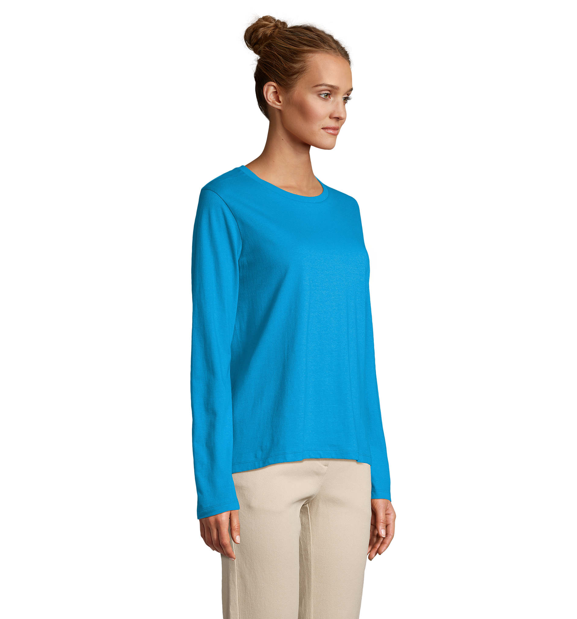 Γυναικείο Μακρυμάνικο T-shirt 04443 Sol's Monarch Women Aqua