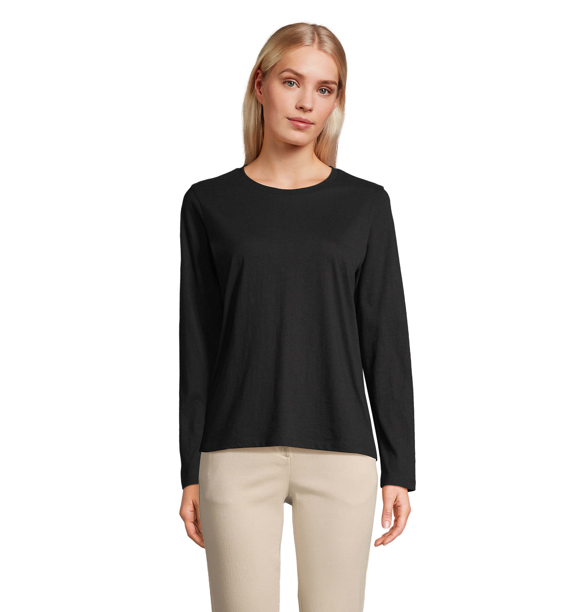 Γυναικείο Μακρυμάνικο T-shirt 04443 Sol's Monarch Women Deep Black