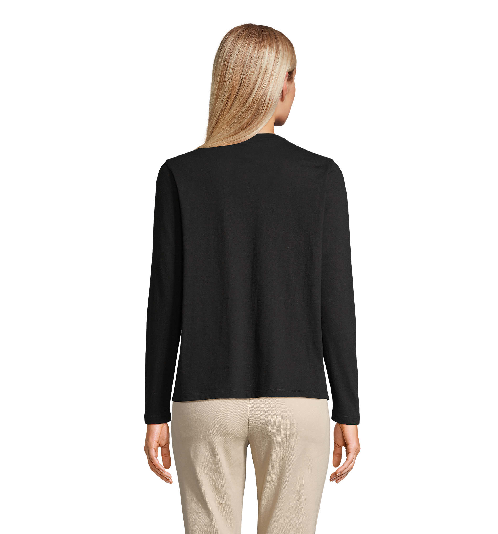 Γυναικείο Μακρυμάνικο T-shirt 04443 Sol's Monarch Women Deep Black