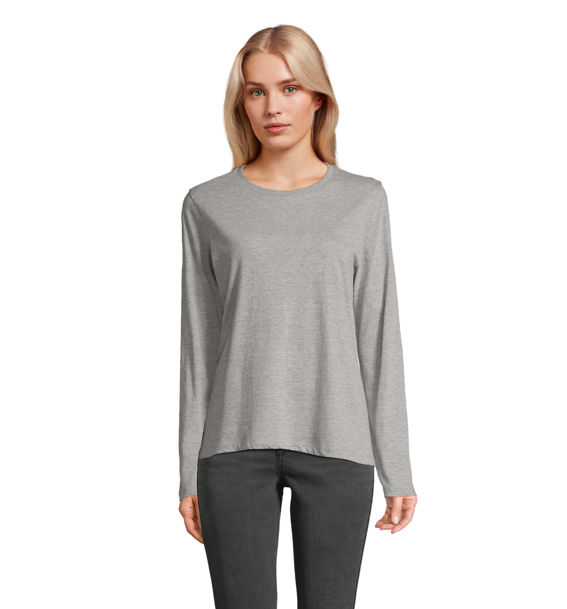 Γυναικείο Μακρυμάνικο T-shirt 04443 Sol's Monarch Women Grey Melange