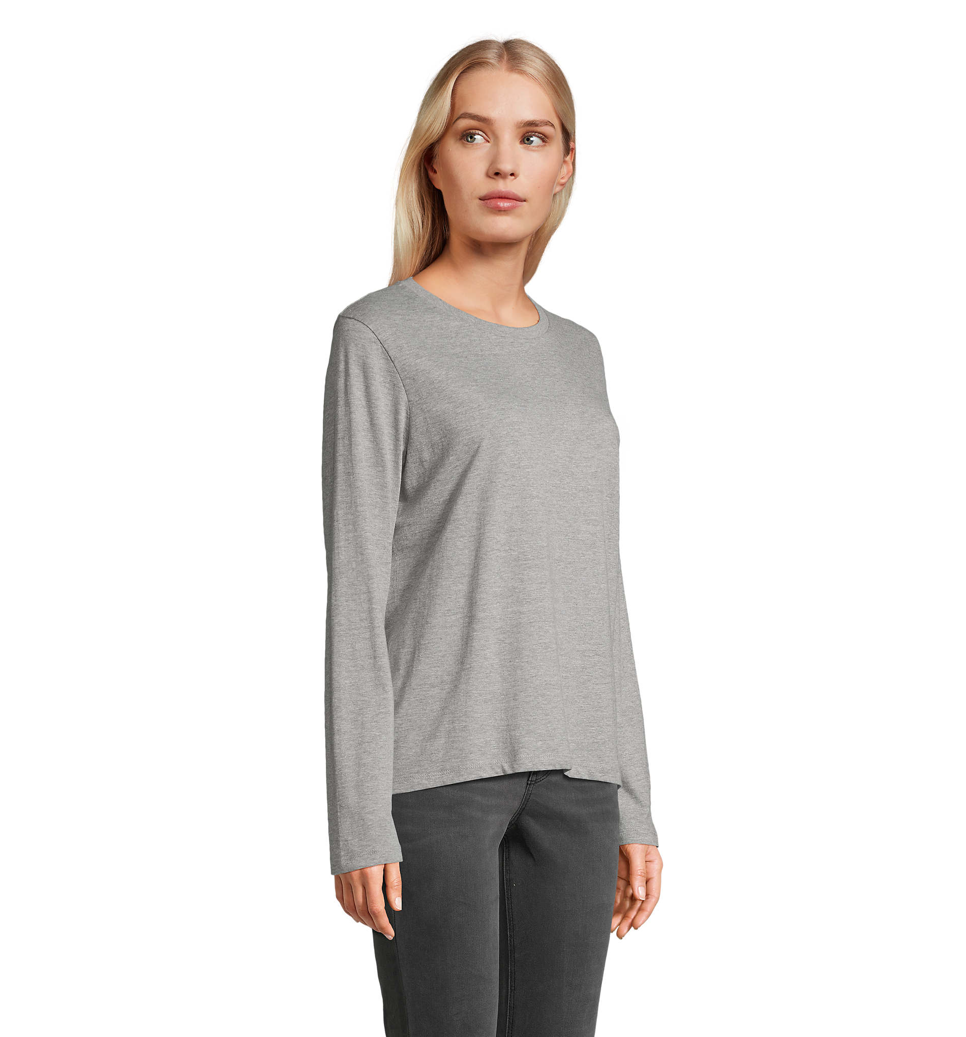 Γυναικείο Μακρυμάνικο T-shirt 04443 Sol's Monarch Women Grey Melange