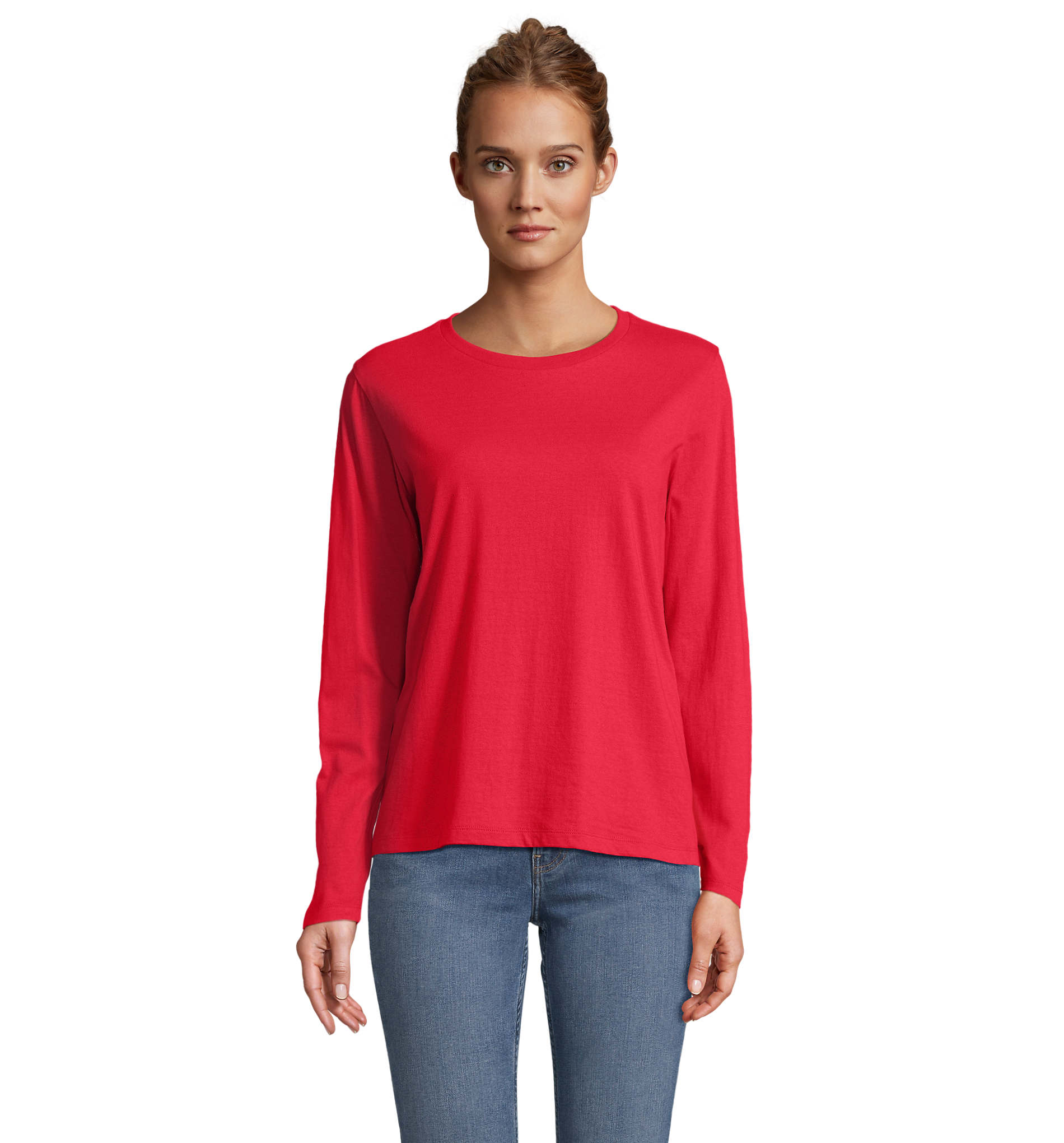 Γυναικείο Μακρυμάνικο T-shirt 04443 Sol's Monarch Women Red