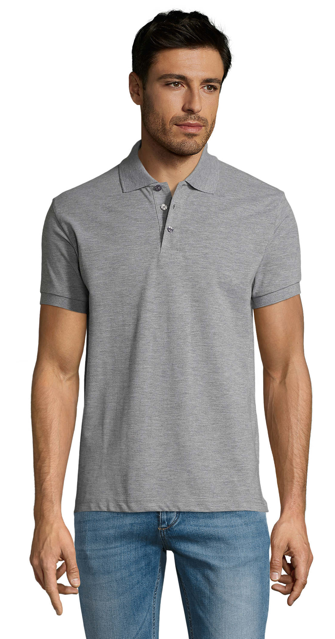 Ανδρική Μπλούζα Polo Πικέ 00571 Sol's Prime Men Grey Melange