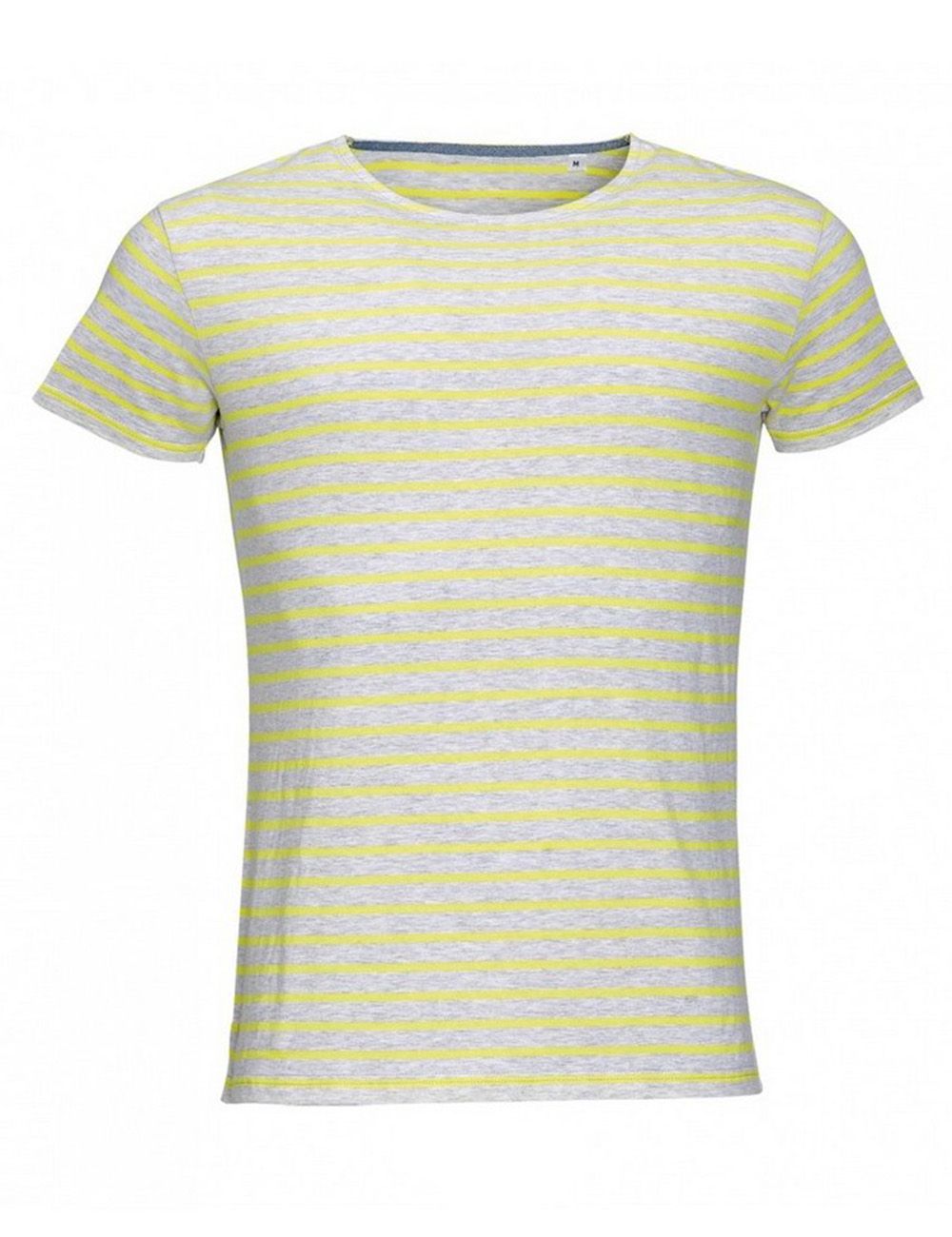 Ανδρικό Ριγέ T-shirt 01398 Sol's Miles Men Ash/Lemon