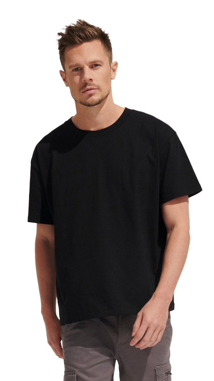 Unisex T-Shirt Φαρδύ 03996 Sol&Apos S Legacy Deep Black ανδρικά Basic T-Shirts Simple Wear Μπλουζάκια κοντομάνικα