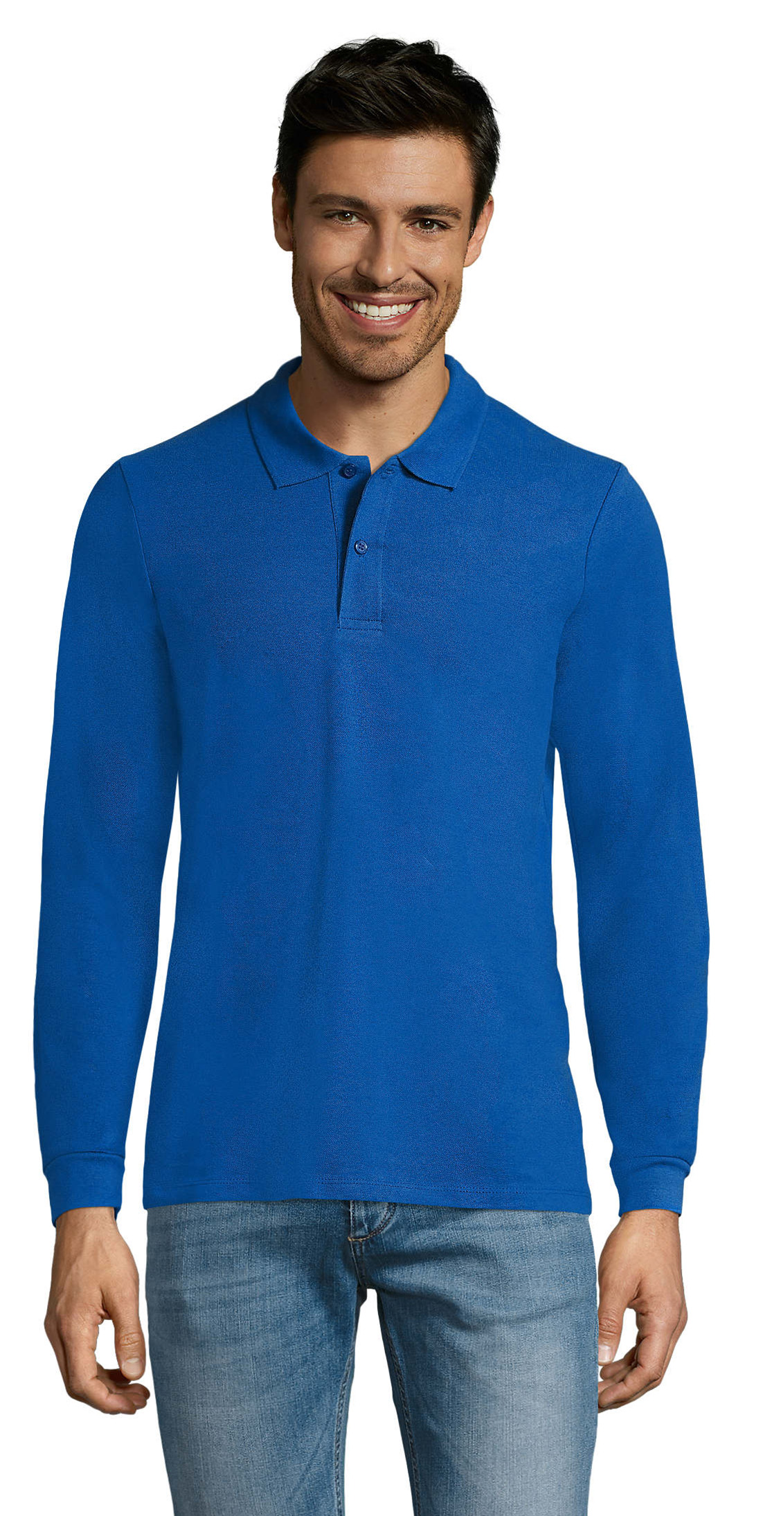 Ανδρική Μπλούζα Polo Πικέ Μακρυμάνικη 02087 Sol's Perfect LSL Men Royal Blue