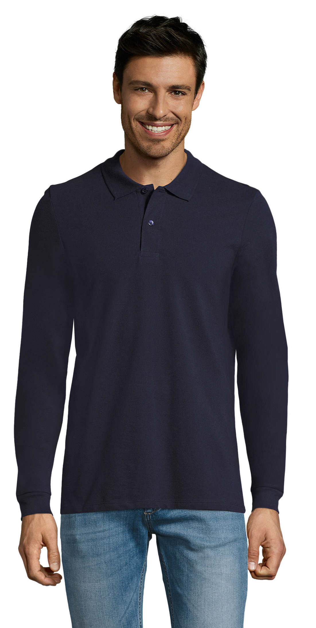 Ανδρική Μπλούζα Polo Πικέ Μακρυμάνικη 02087 Sol's Perfect LSL Men French Navy