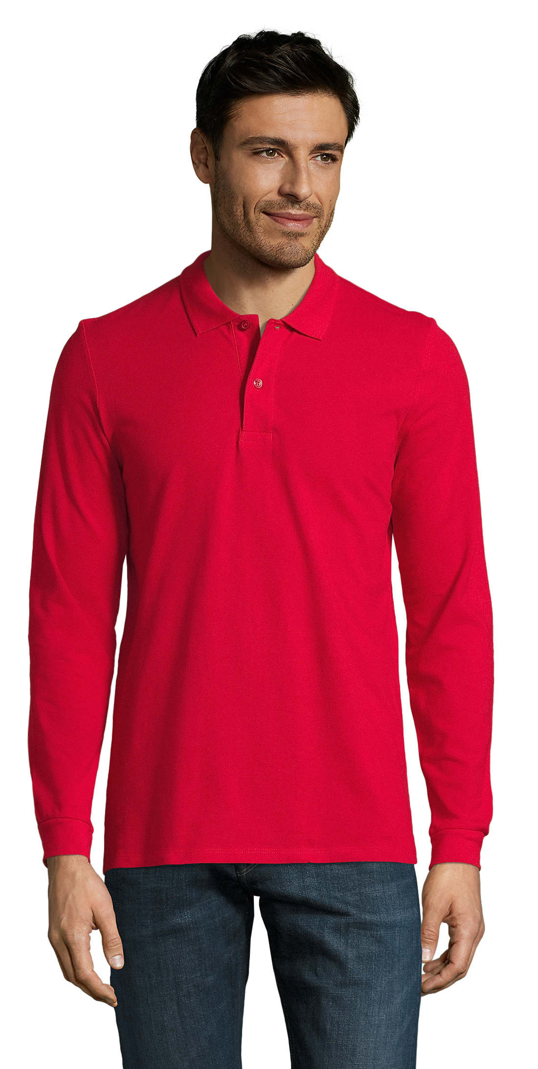 Ανδρική Μπλούζα Polo Πικέ Μακρυμάνικη 02087 Sol's Perfect LSL Men Red