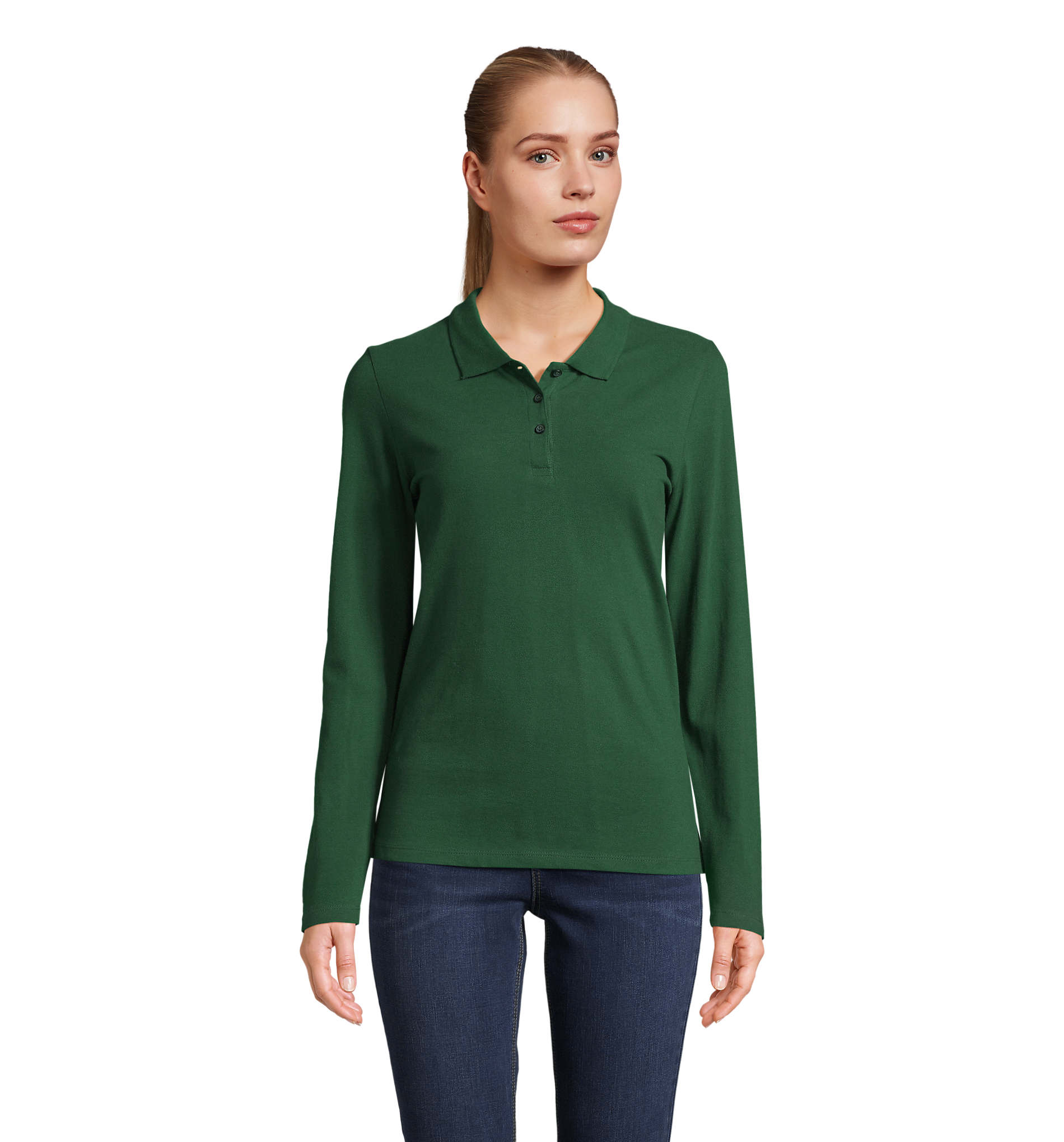 Γυναικείο Μακρυμάνικο Πόλο Πικέ 02083 Sol's Perfect LSL Women Bottle Green