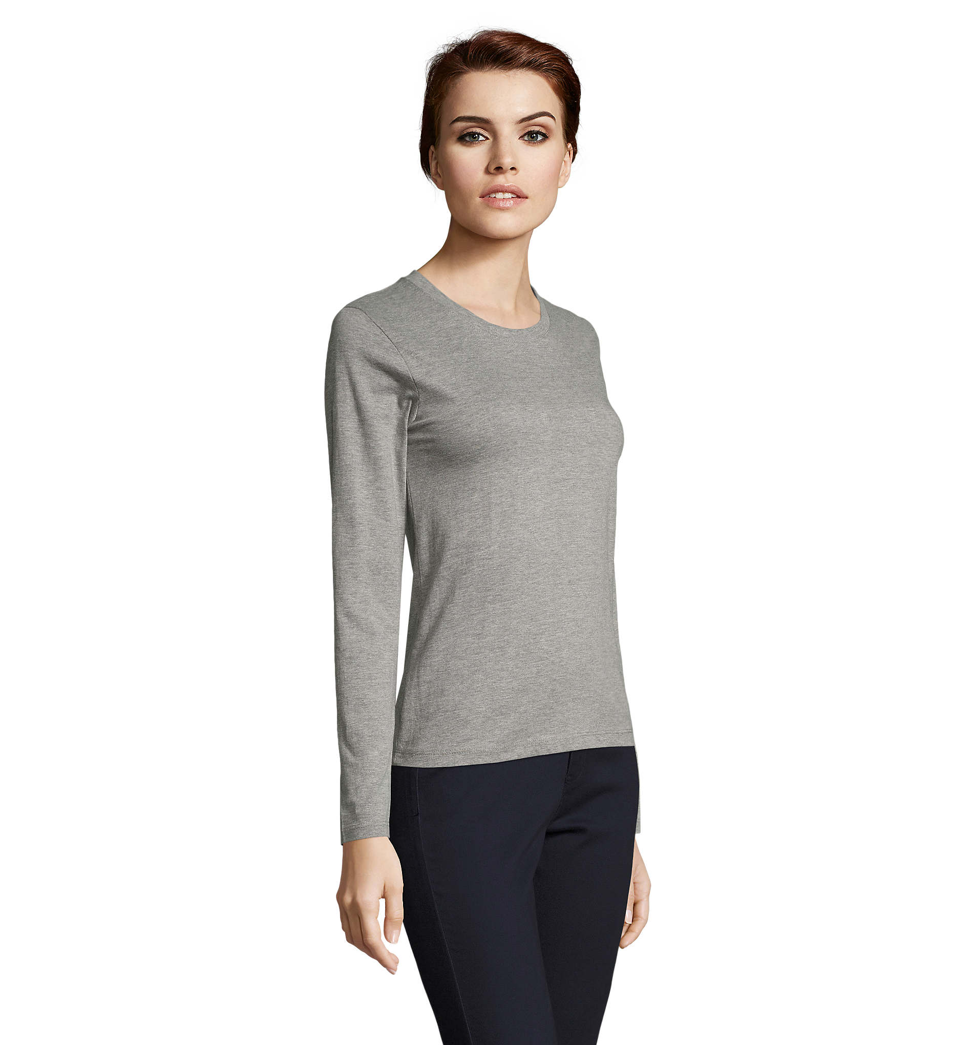 Γυναικείο T-shirt Μακρυμάνικο 02075 Sol's Imperial LSL Women Grey Melange