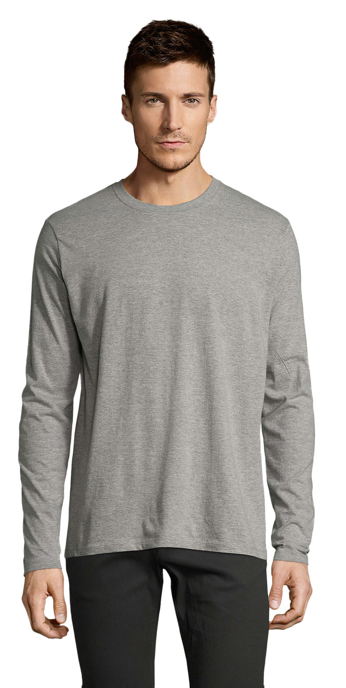 Ανδρικό Μακρυμάνικο T-shirt 02074 Sol's Imperial LSL Men Grey Melange