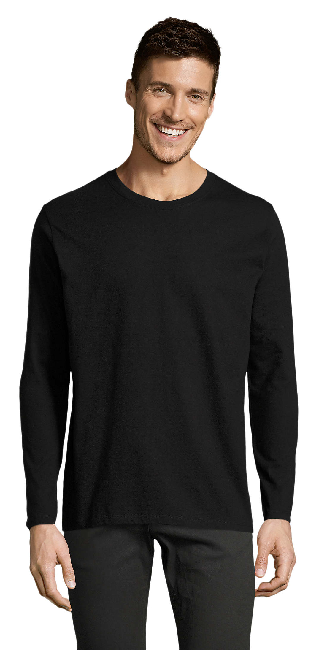 Ανδρικό Μακρυμάνικο T-shirt 02074 Sol's Imperial LSL Men Deep Black