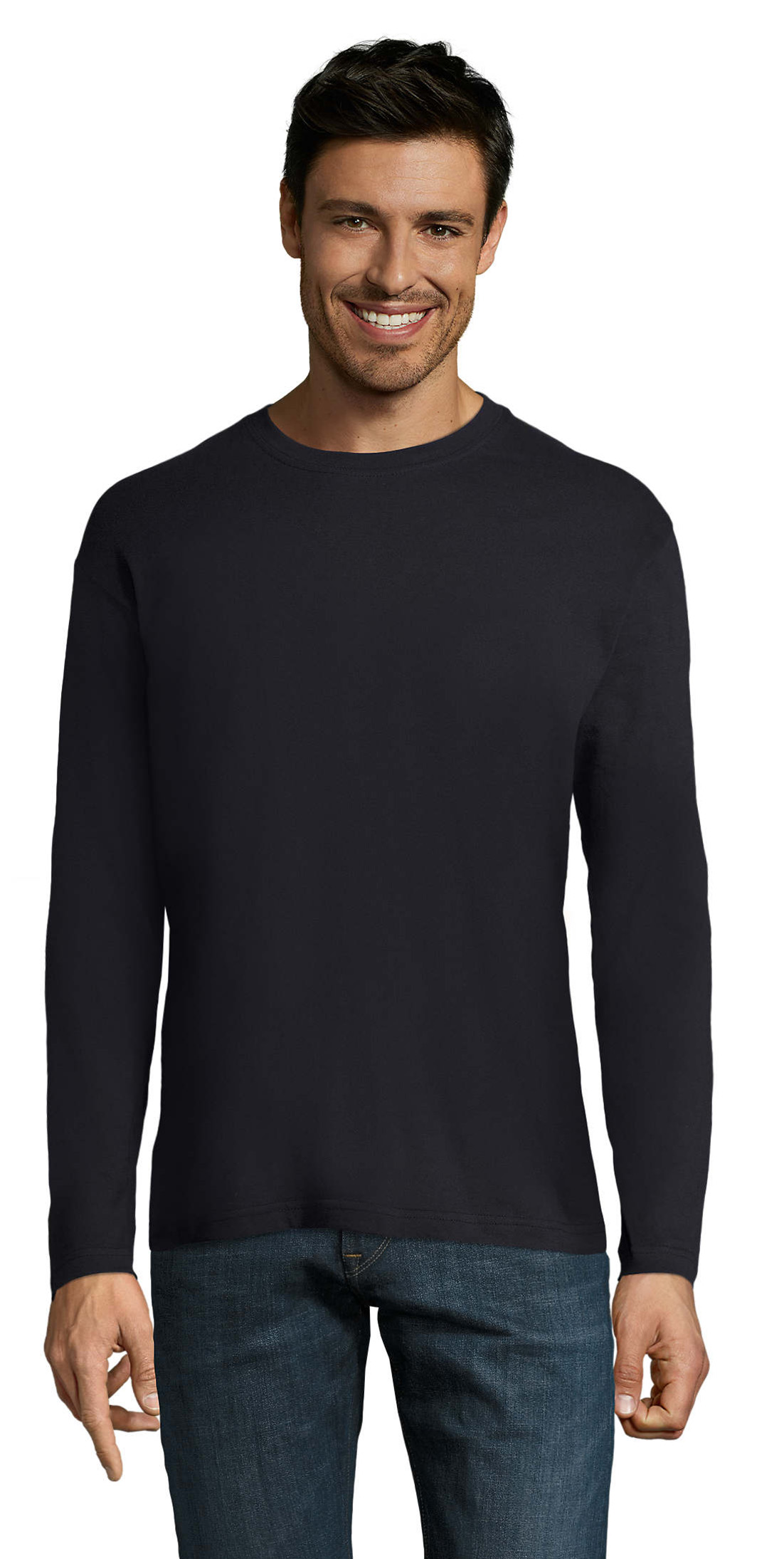 Ανδρικό Μακρυμάνικο T-shirt 02074 Sol's Imperial LSL Men French Navy