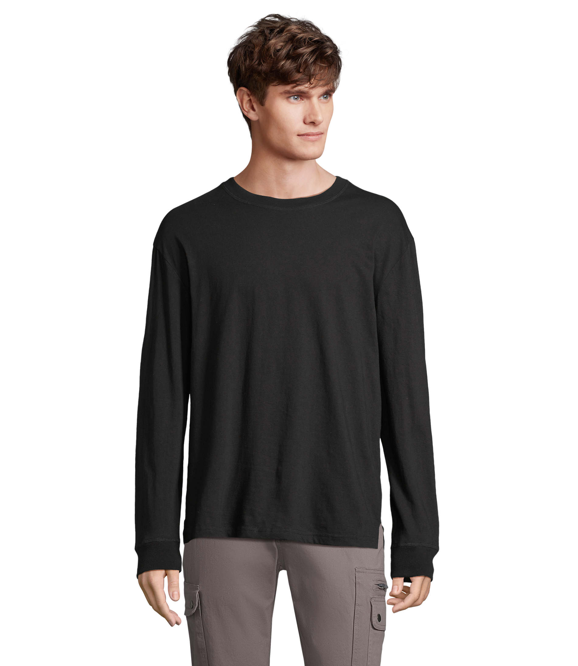 Μακρυμάνικο T-shirt 03982 Sol's Pioneer LSL Deep Black
