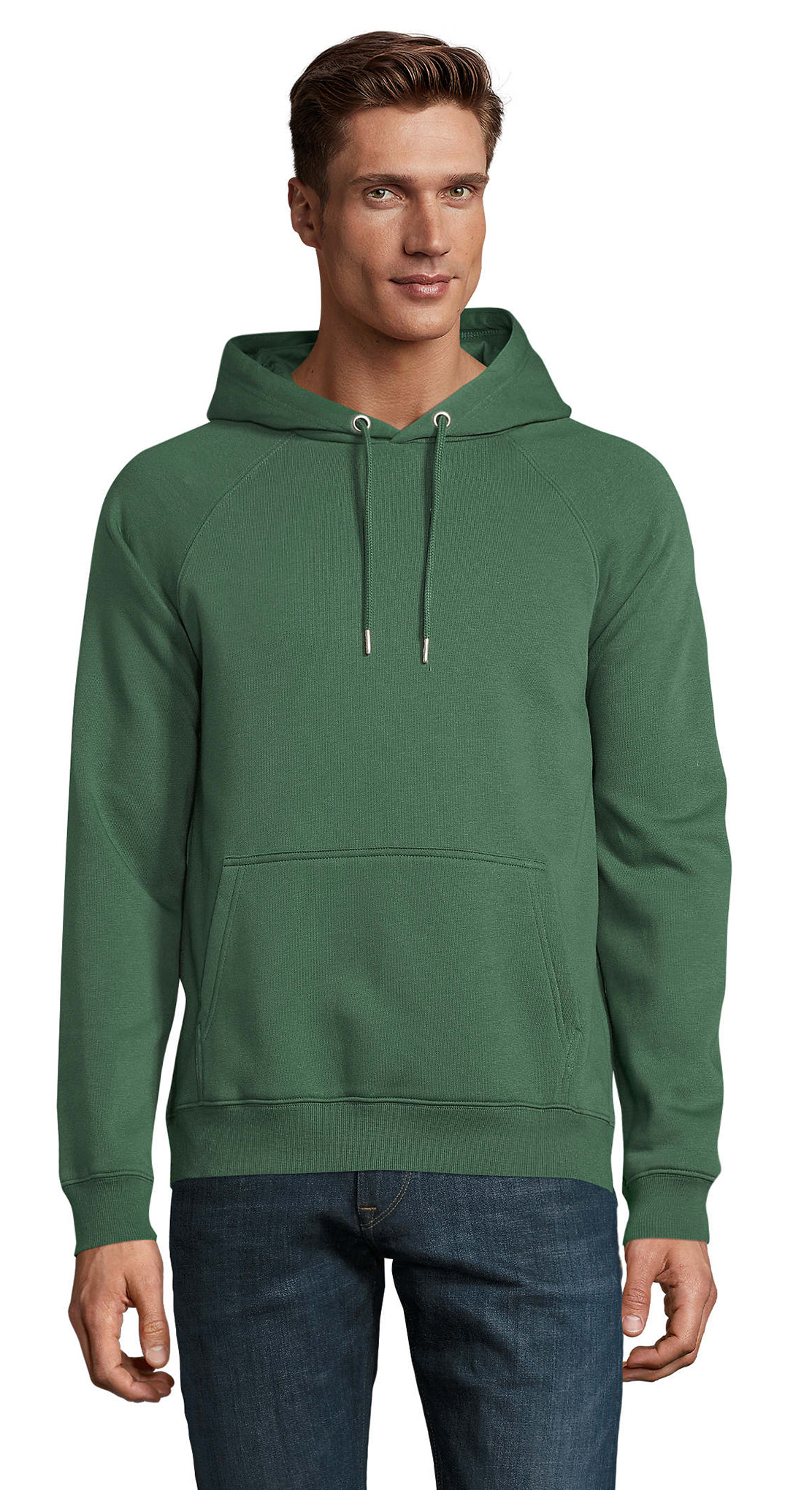 Φούτερ με Κουκούλα Unisex 47101 Sol's Snake Bottle Green