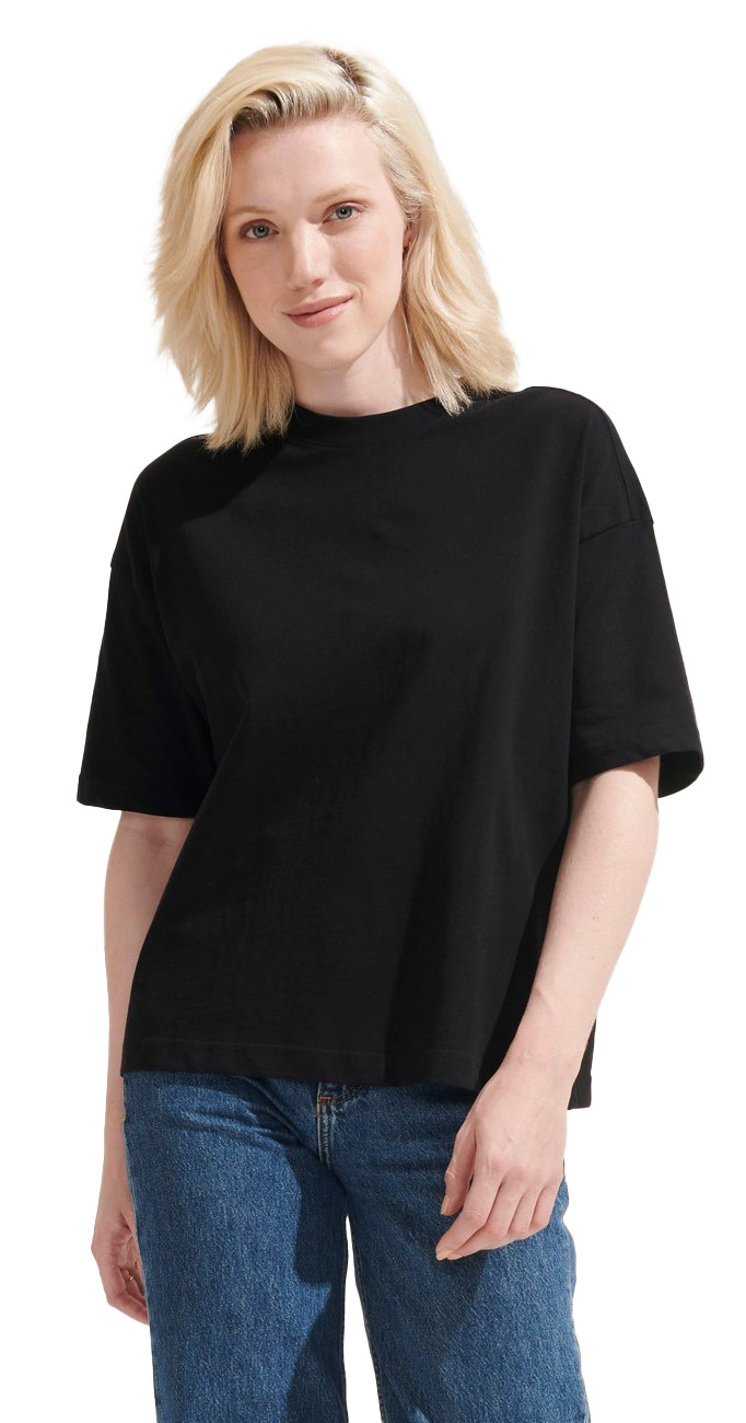 Γυναικείο T-shirt Oversized 03807 Sol's Boxy Women Deep Black