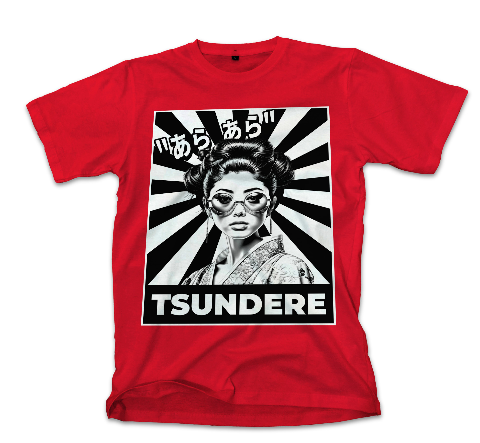 T-Shirt Tsundere Pop Culture Red