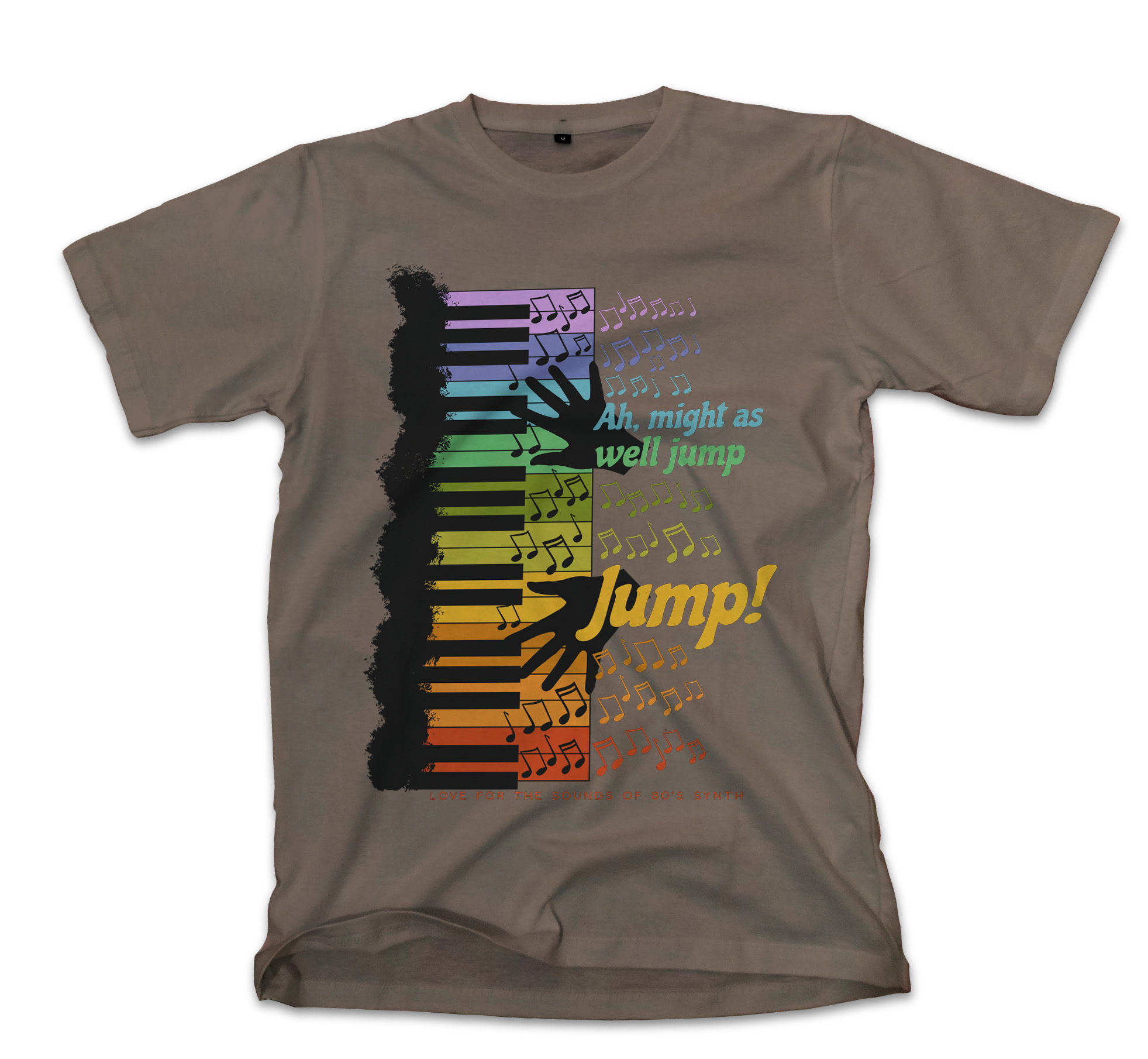 T-Shirt Music Jump Pop Culture Military Green