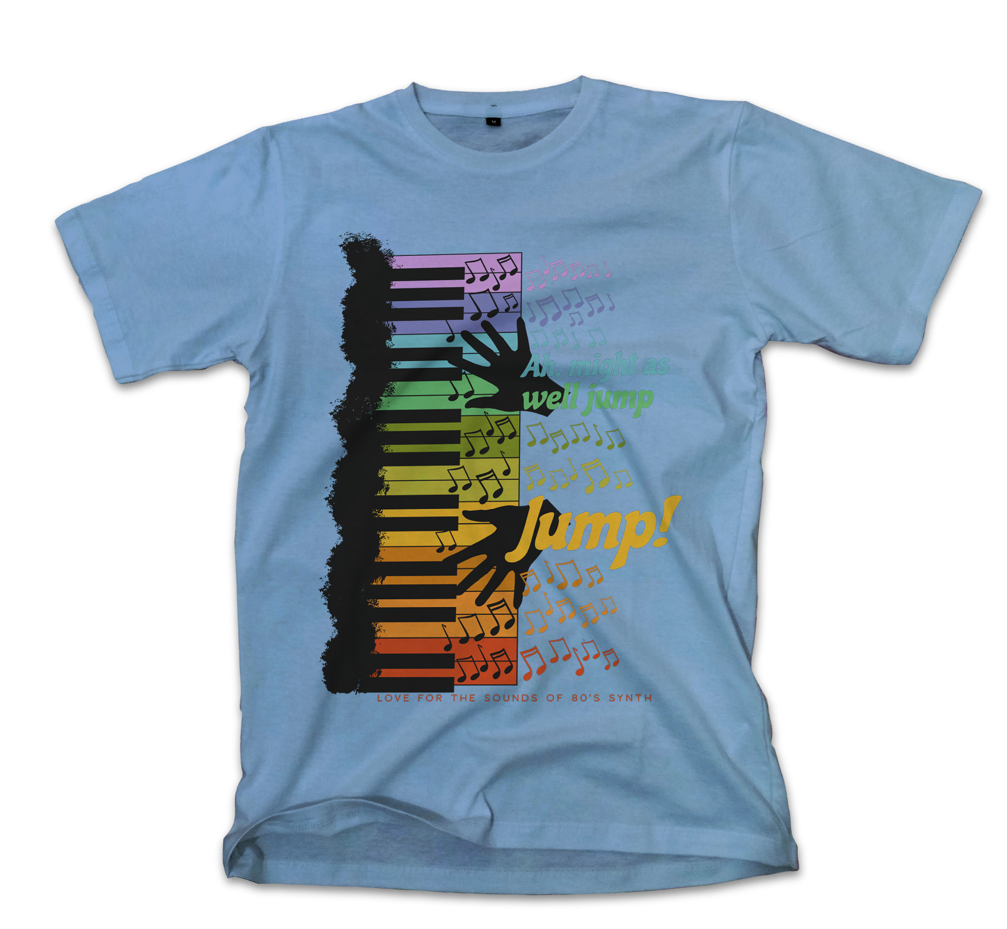 T-Shirt Music Jump Pop Culture Carolina Blue