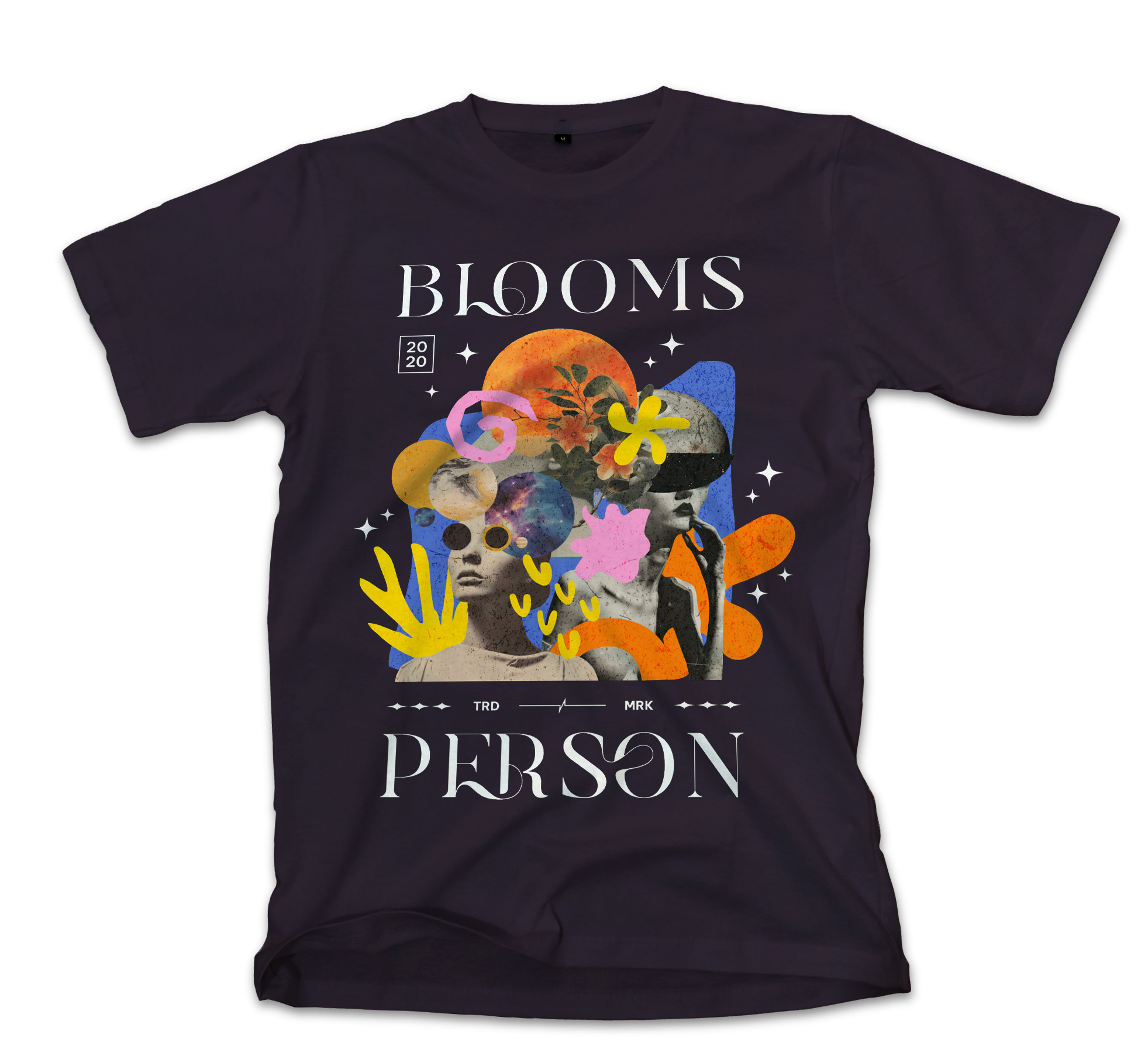 T-Shirt Blooms Person Pop Culture Black