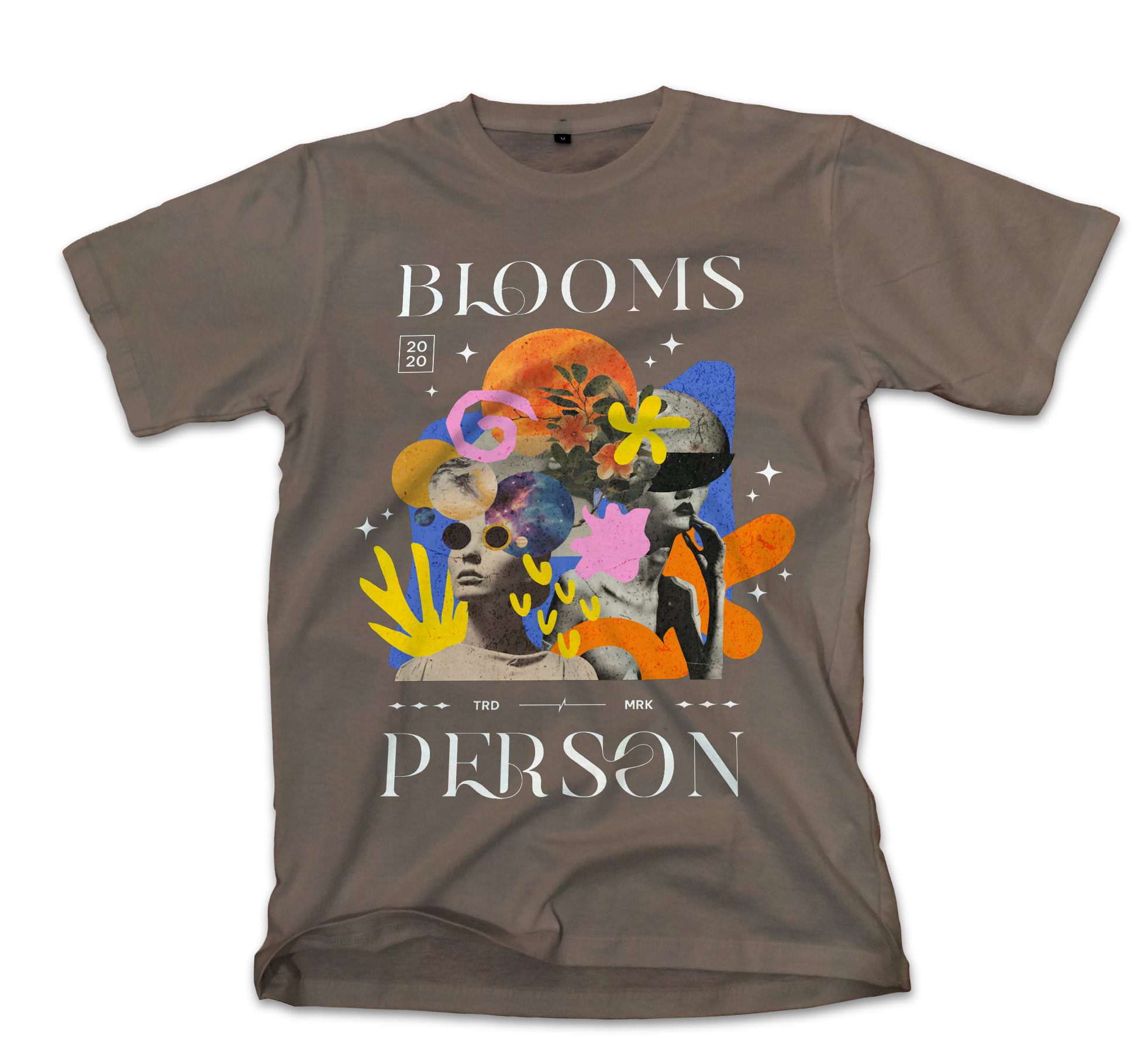 T-Shirt Blooms Person Pop Culture Military Green