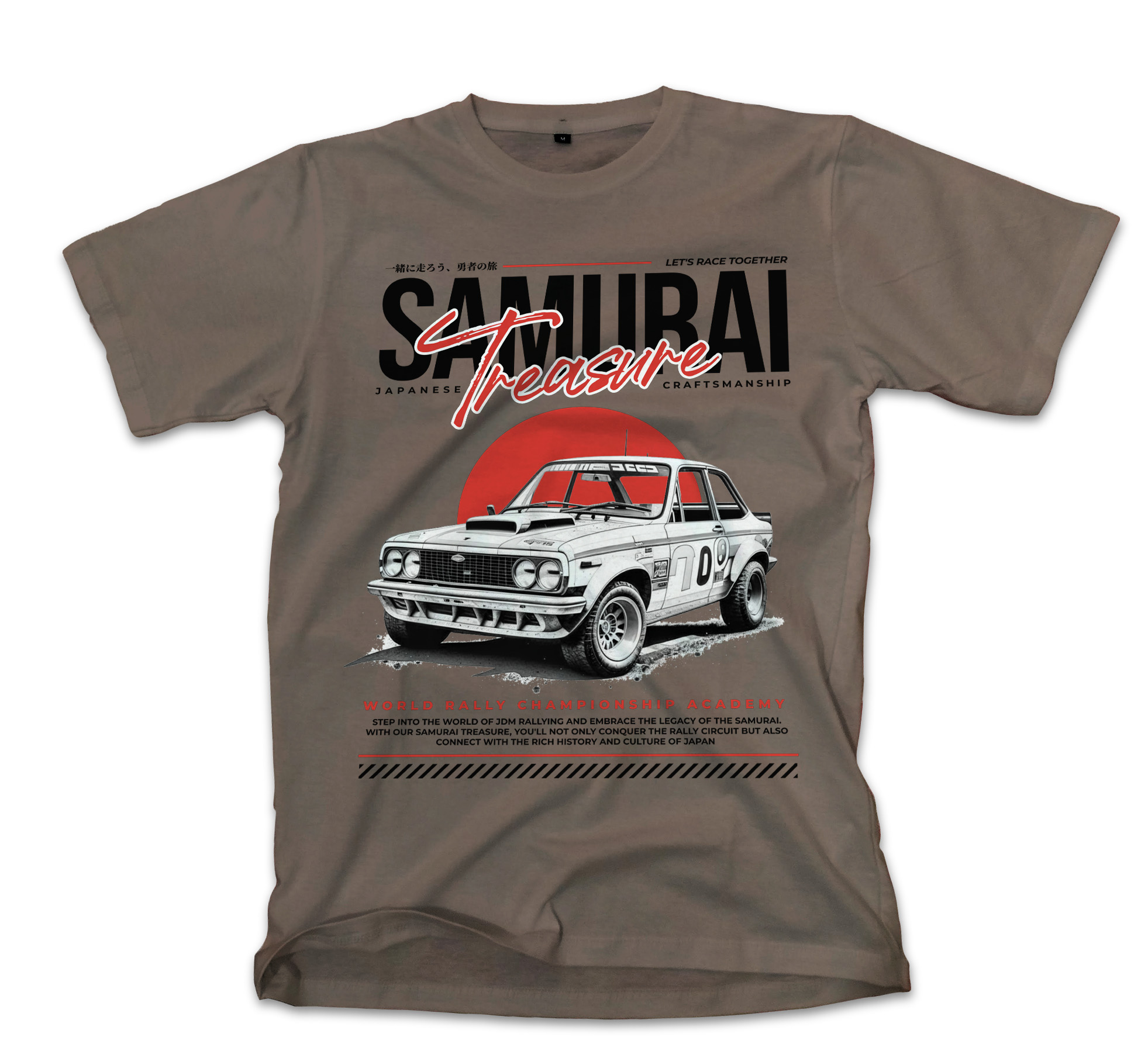 T-Shirt Samurai Treasure Pop Culture Military Green