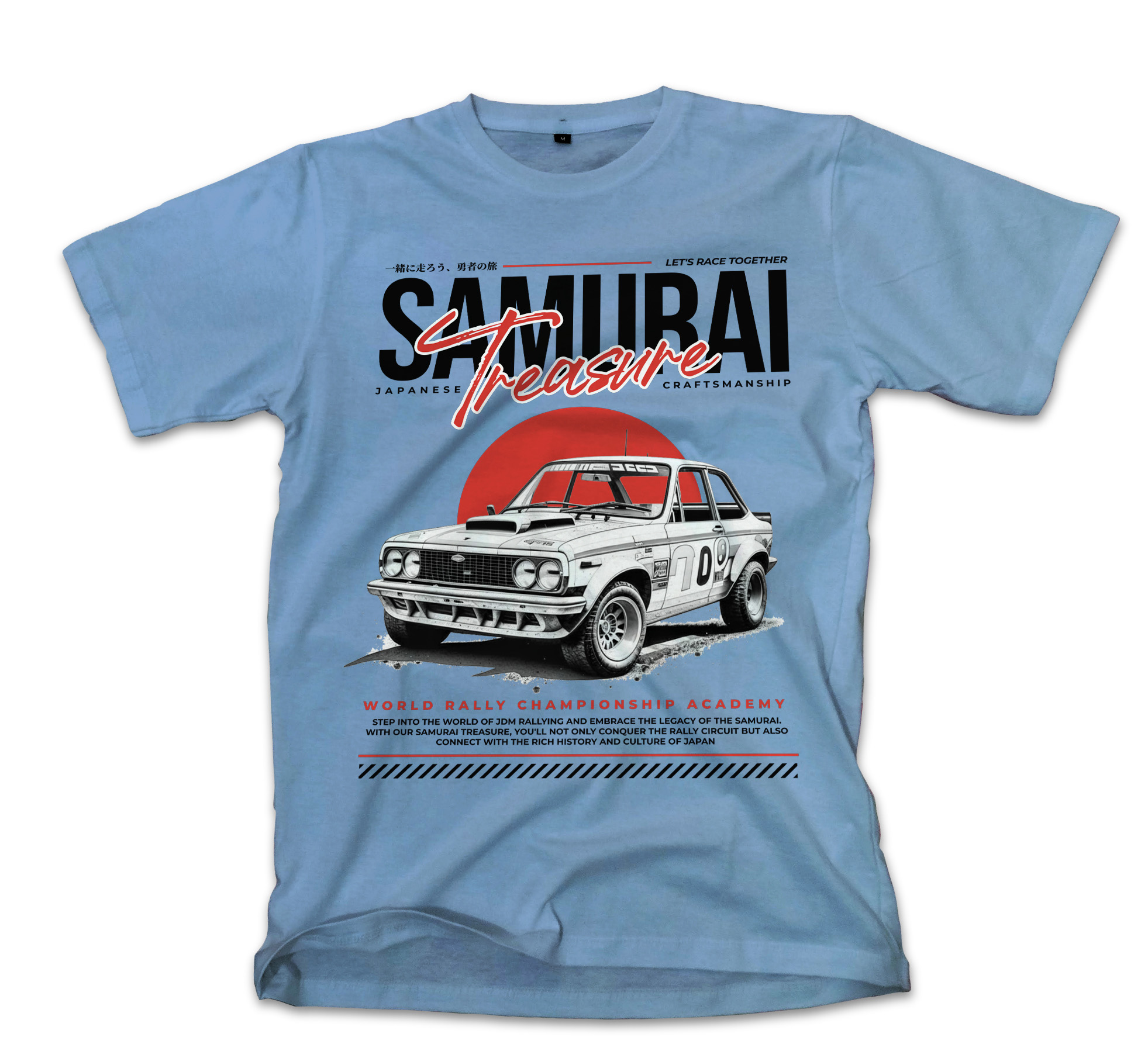 T-Shirt Samurai Treasure Pop Culture Carolina Blue