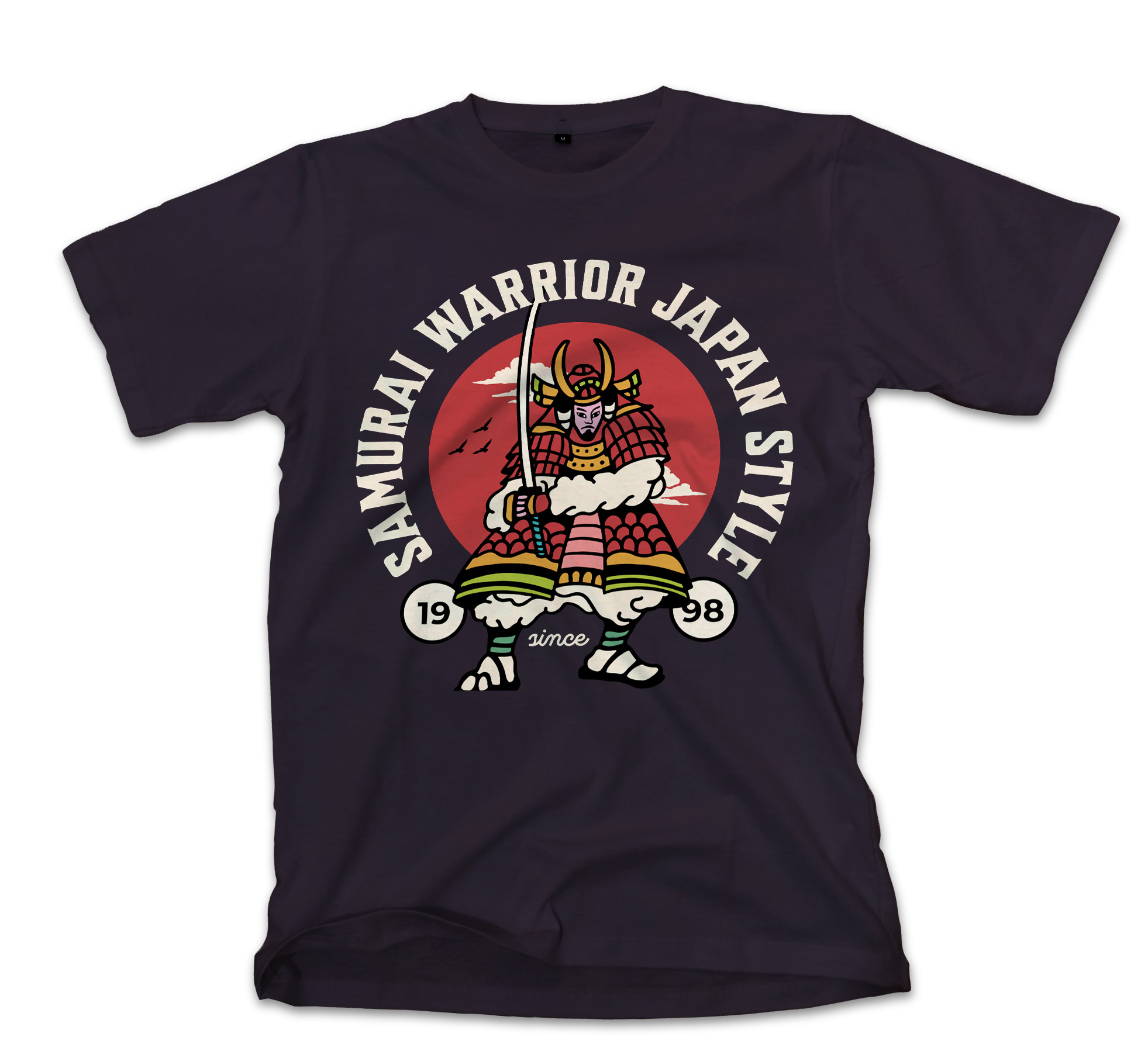 T-Shirt Samurai Warrior Japan Pop Culture Black