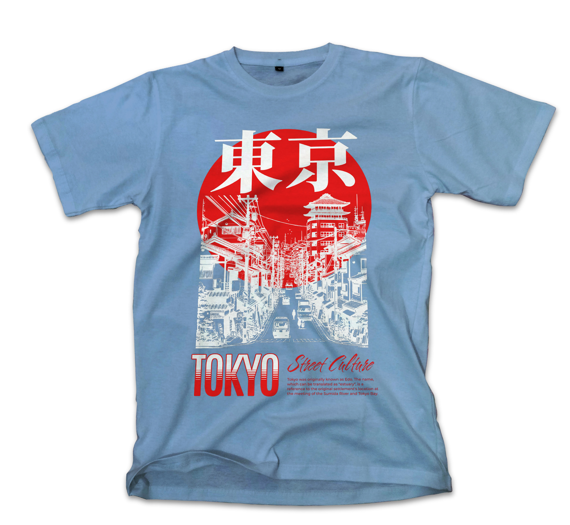 T-Shirt Tokyo Street Culture Pop Culture Carolina Blue
