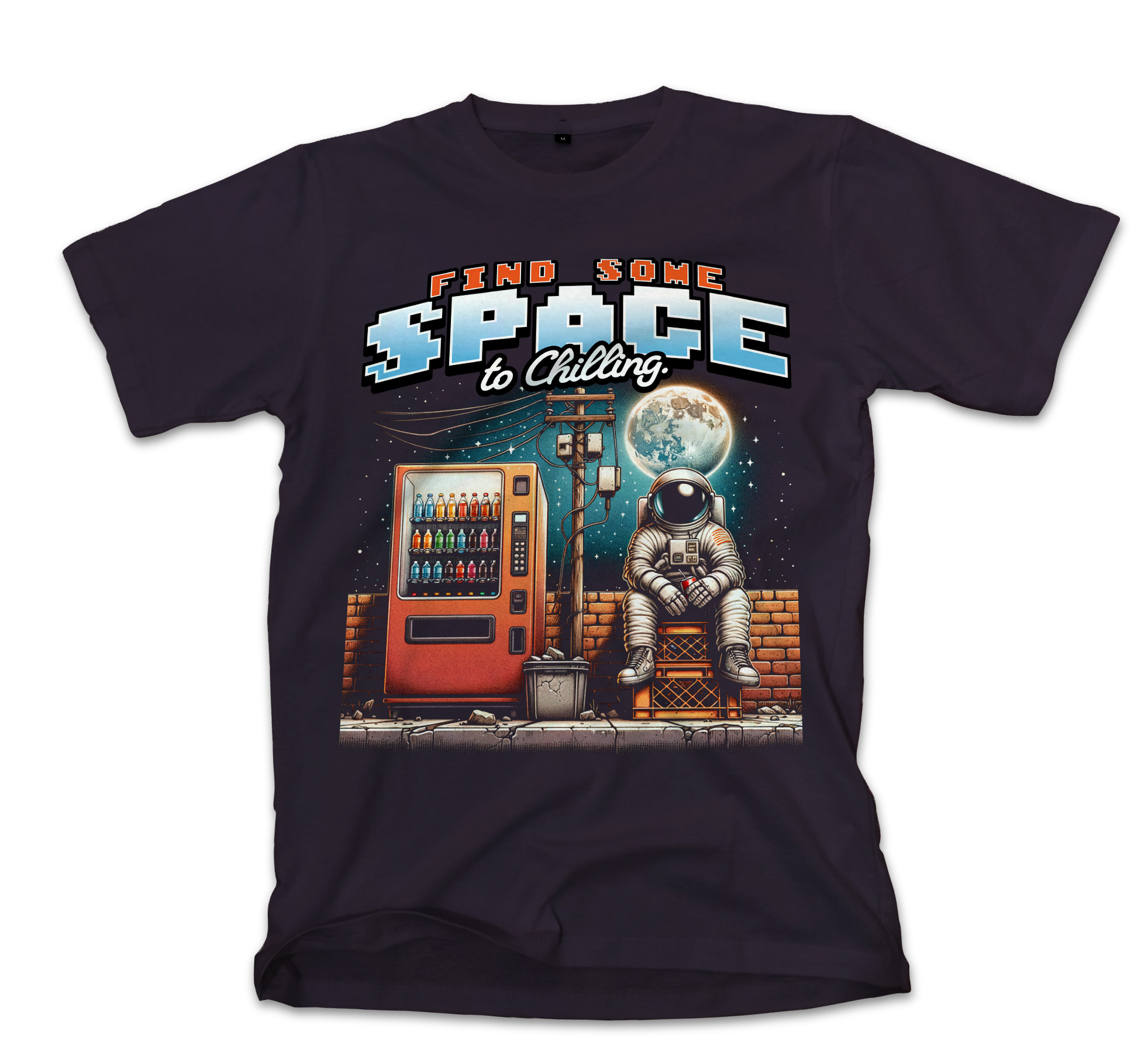 T-Shirt Astronaut Graphic 2 Pop Culture Black