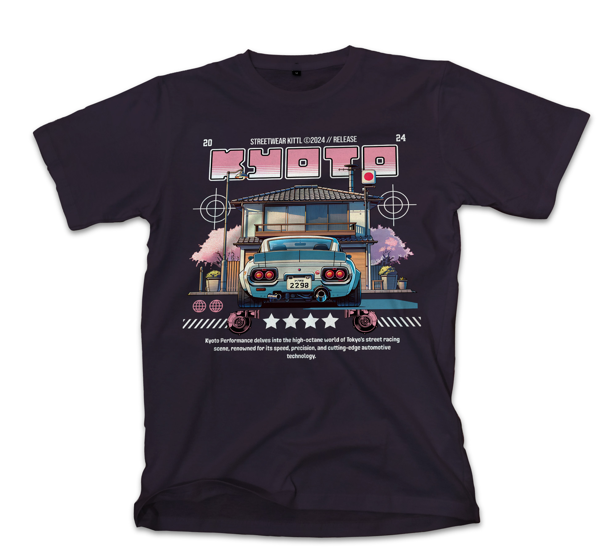 T-Shirt Kyoto Car Pop Culture Black