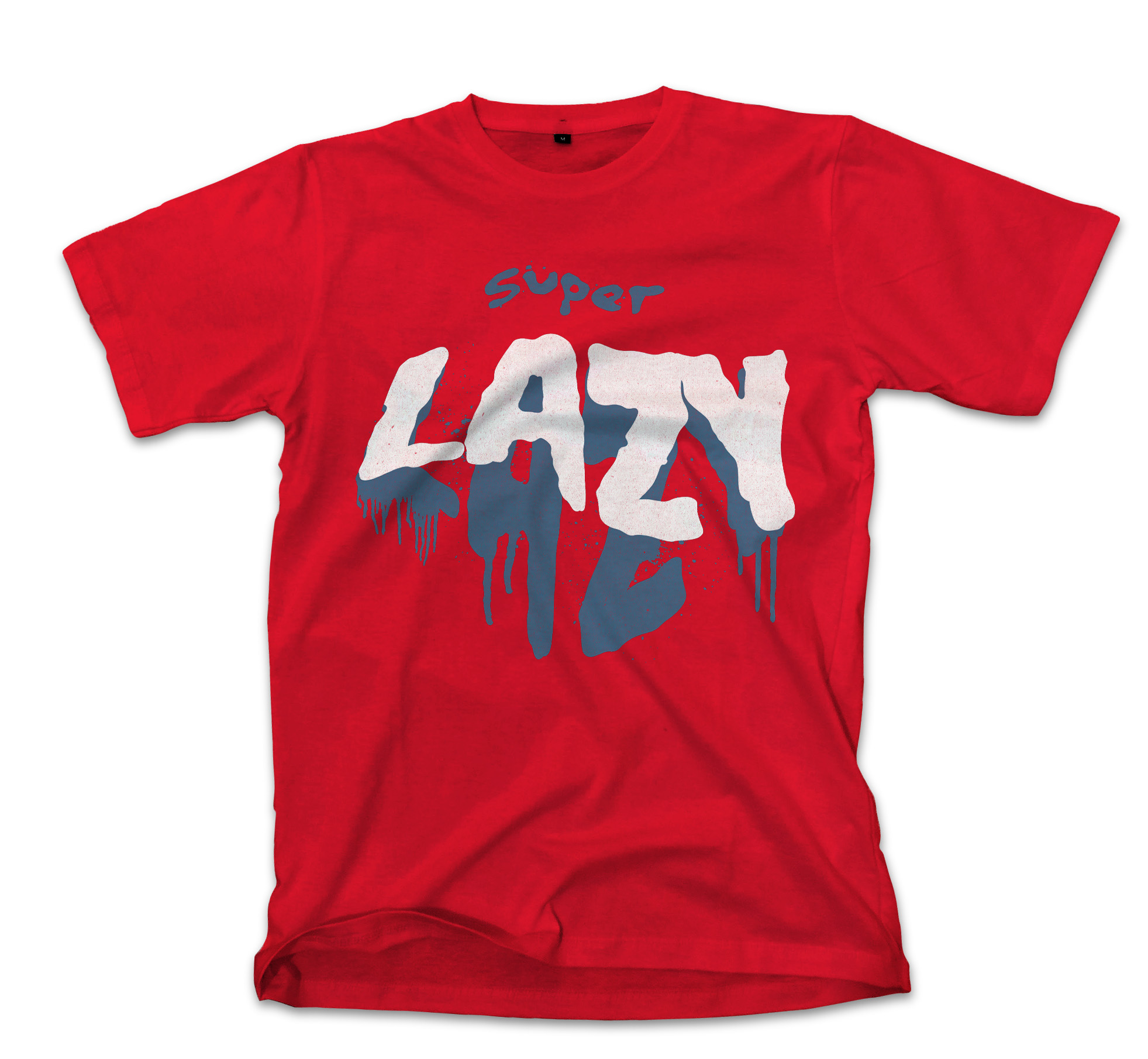 T-Shirt Lazy Pop Culture Red